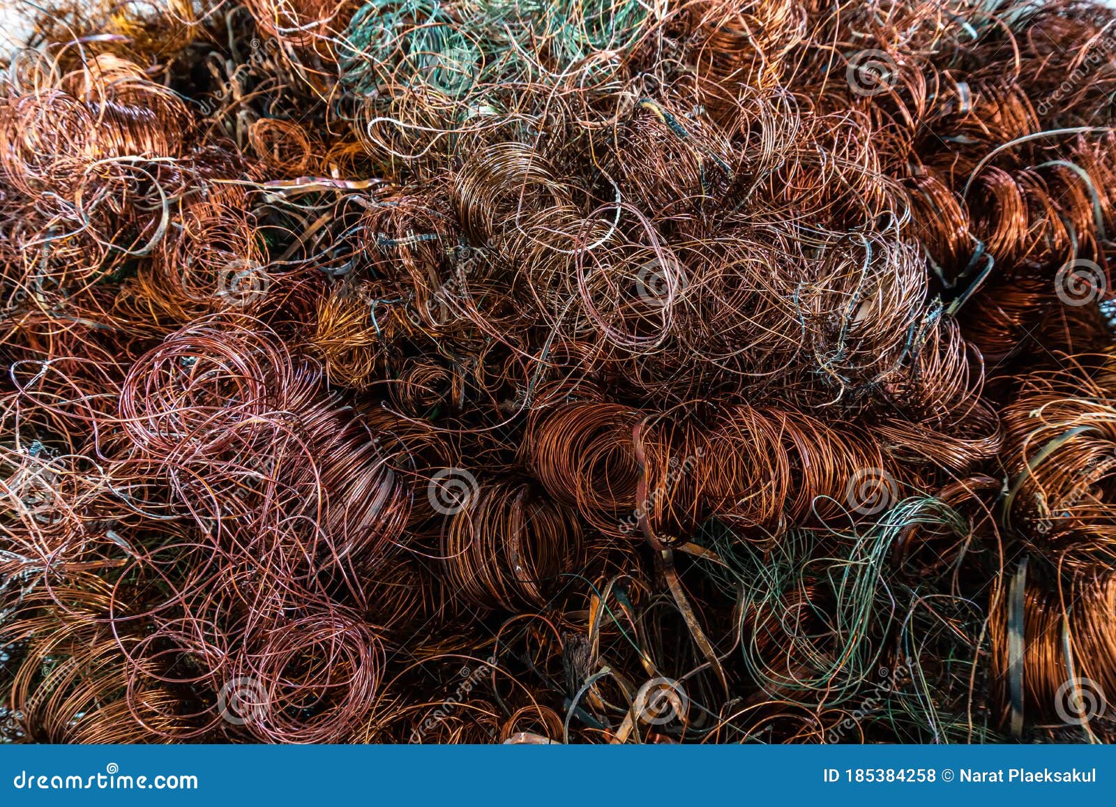 Copper Wire Scrap from Electric Cable Recycling. Stock Photo Image of
