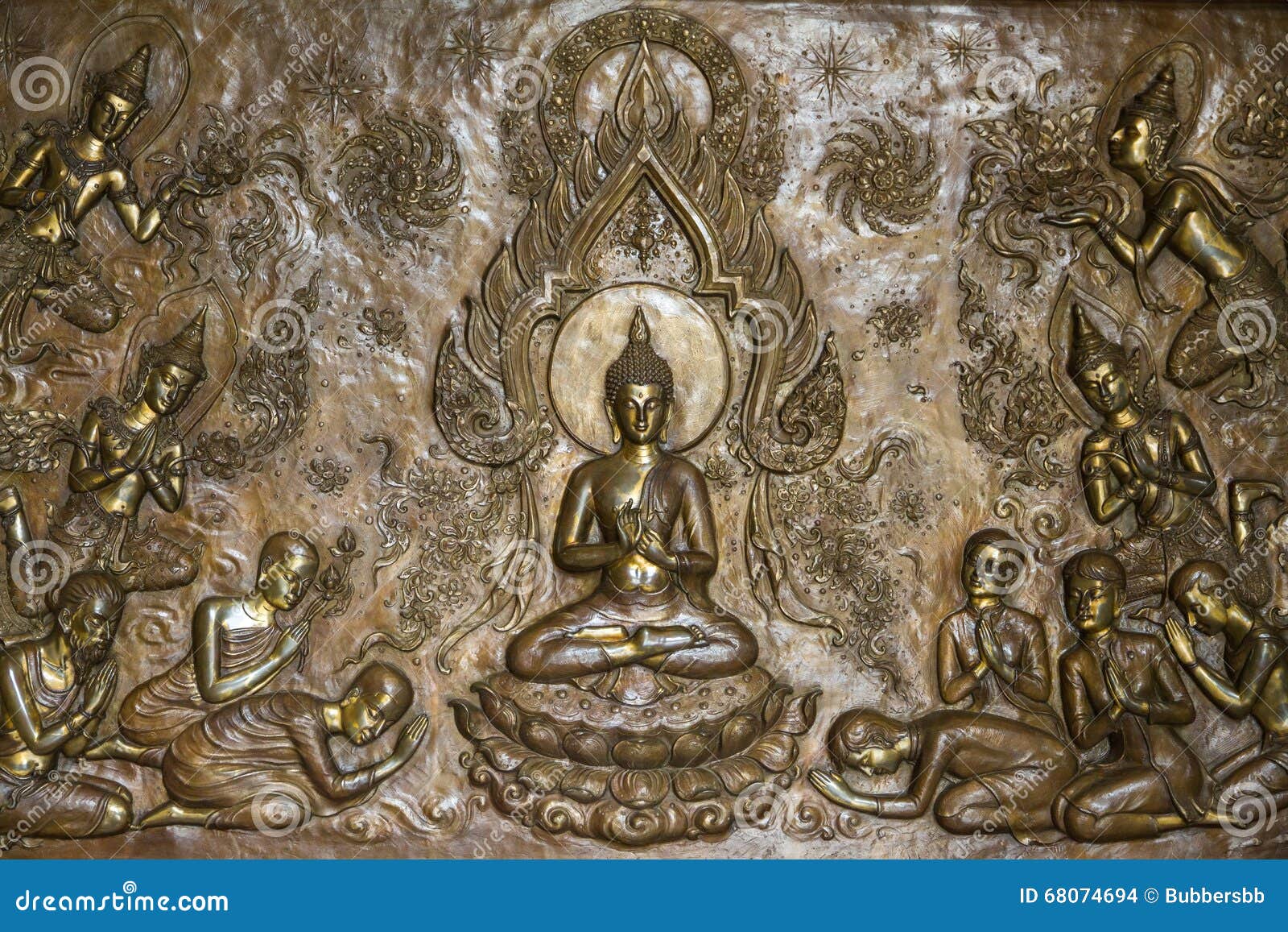 The Copperplate Engraving Buddha Stock Photo Image of copper