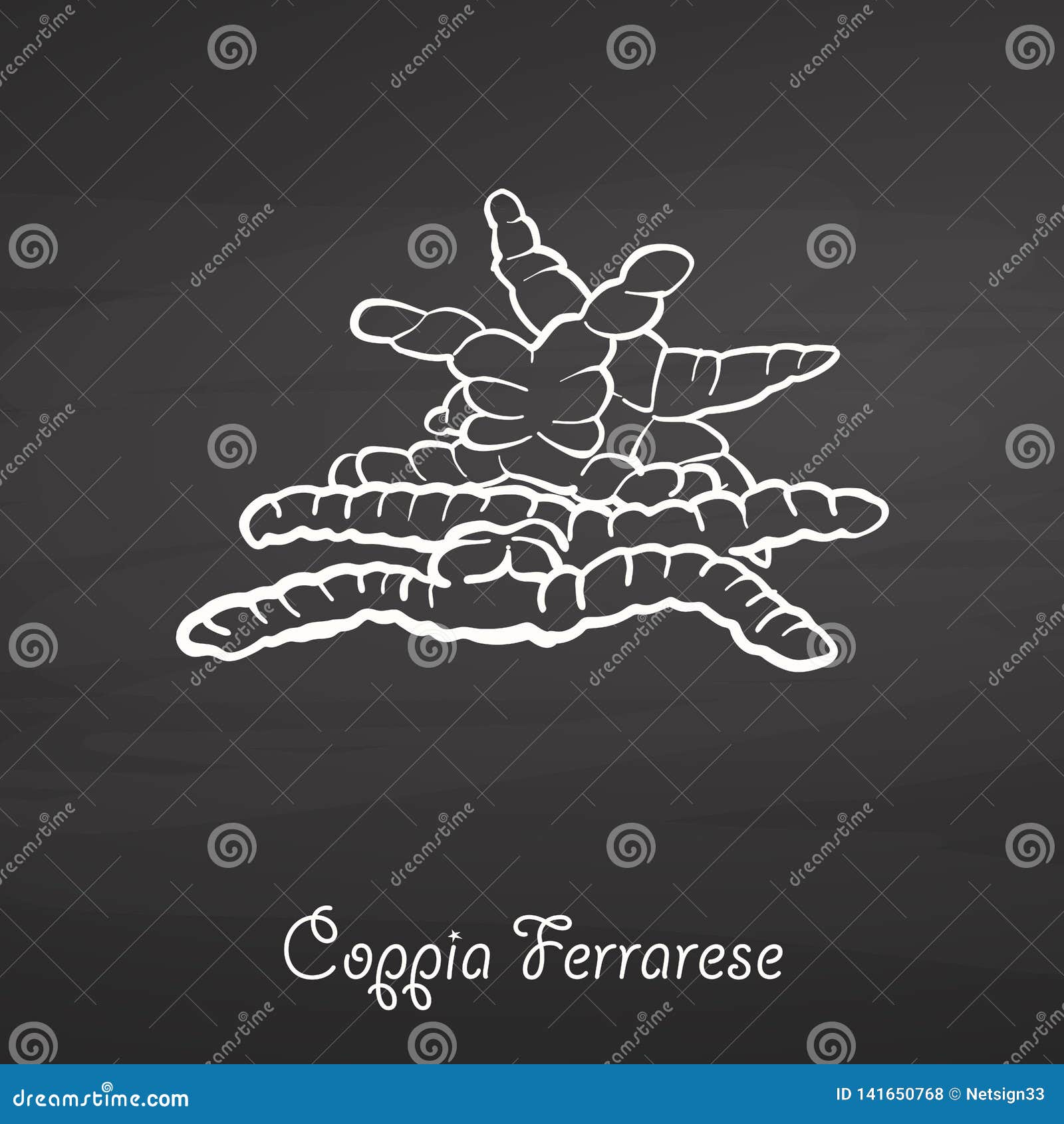 coppia ferrarese food sketch on chalkboard