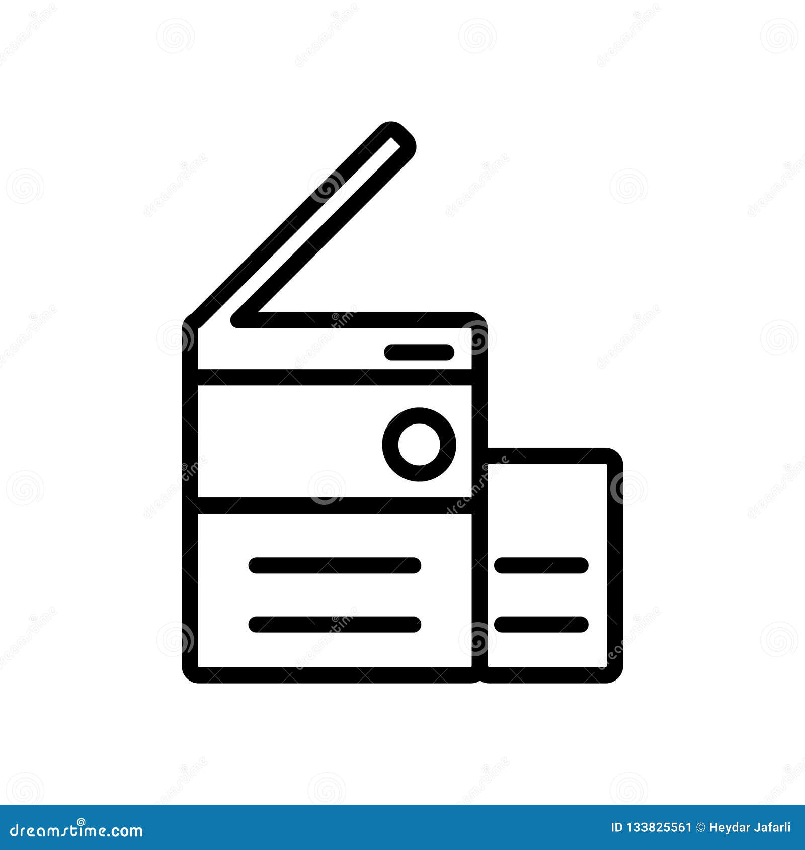 copy machine icon   on white background, copy mach