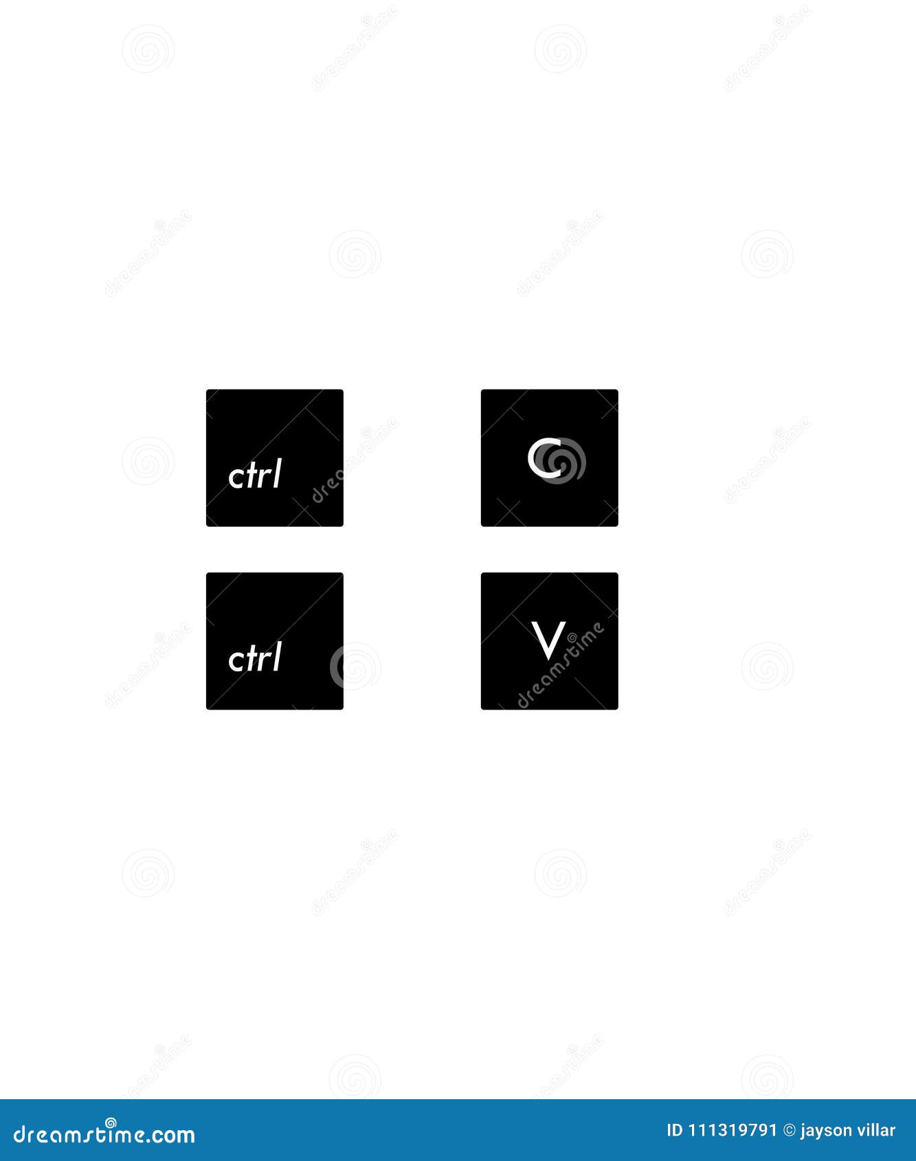 Copy and paste shortcut keys stock illustration illustration of paste