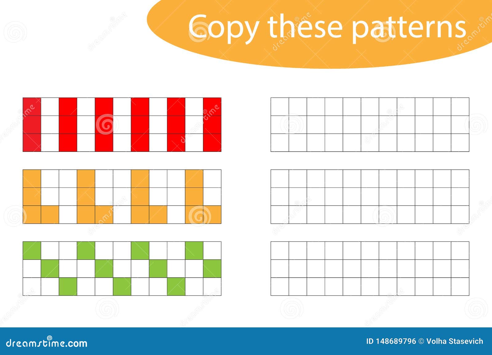 Copy These Patterns, Pixel Art, Drawing Skills Training, Educational