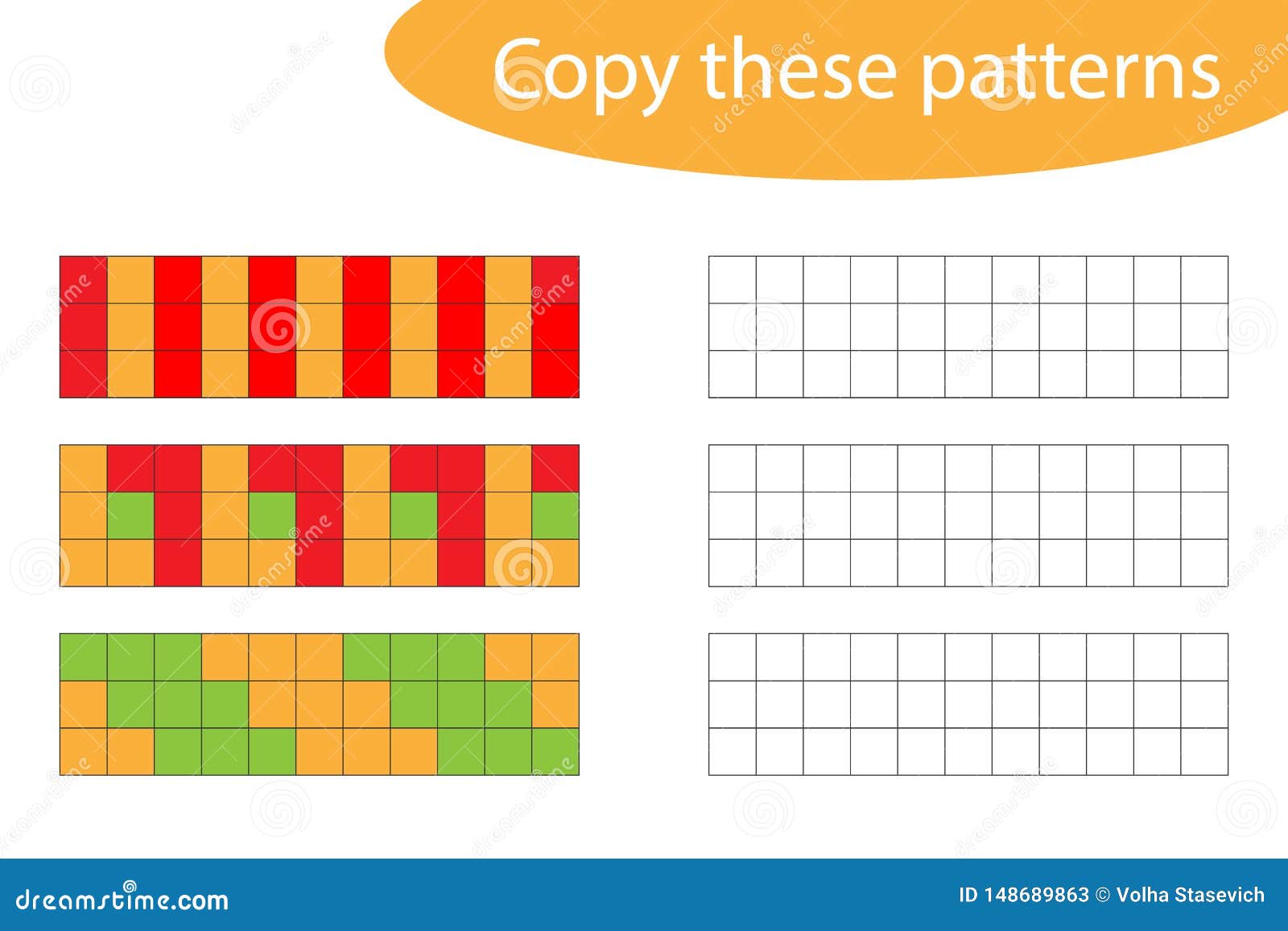 Copy These Patterns, Pixel Art, Drawing Skills Training, Educational