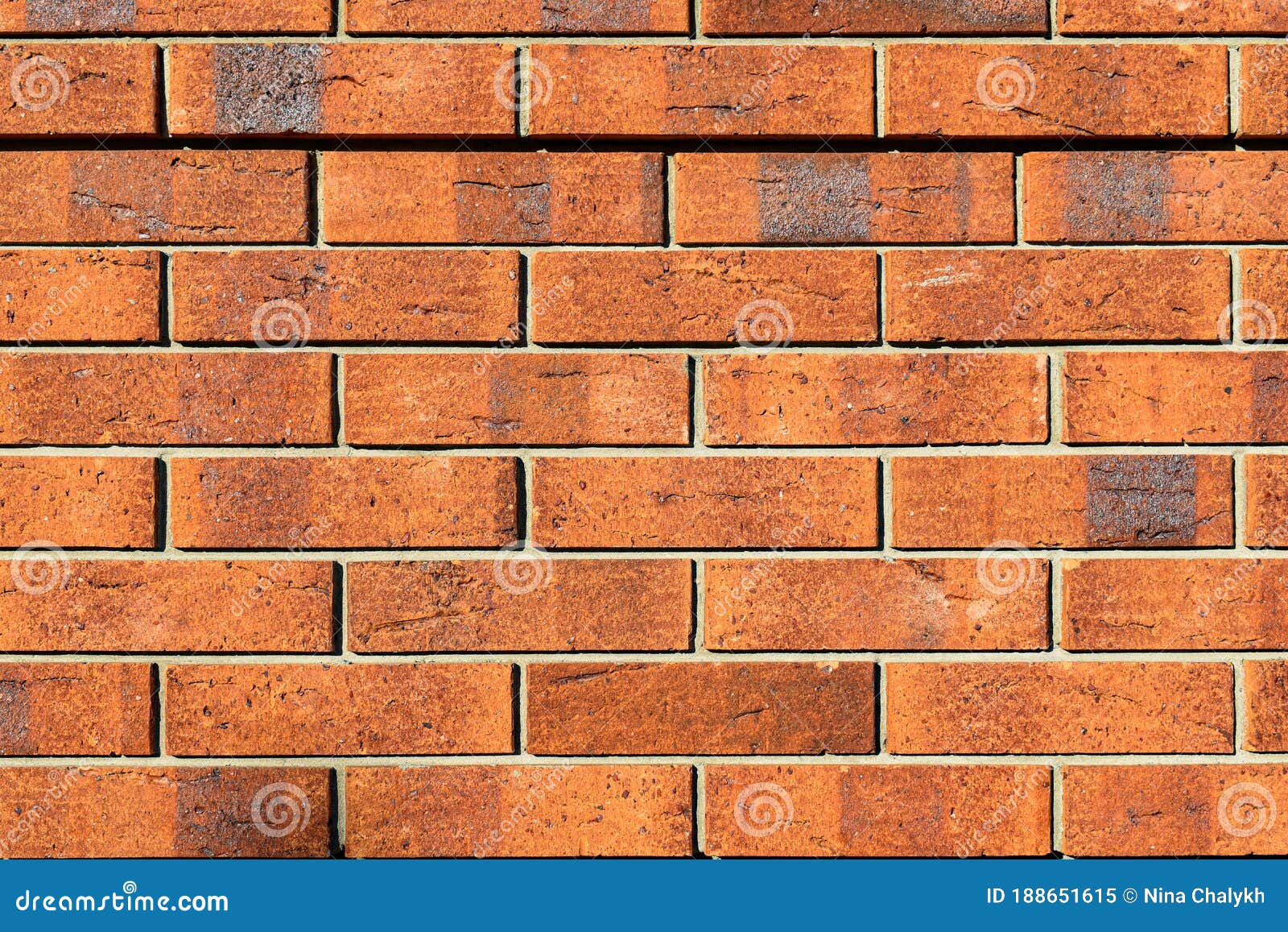 Brick Wall Background. Decorative Brickwork from a Smooth New Brick