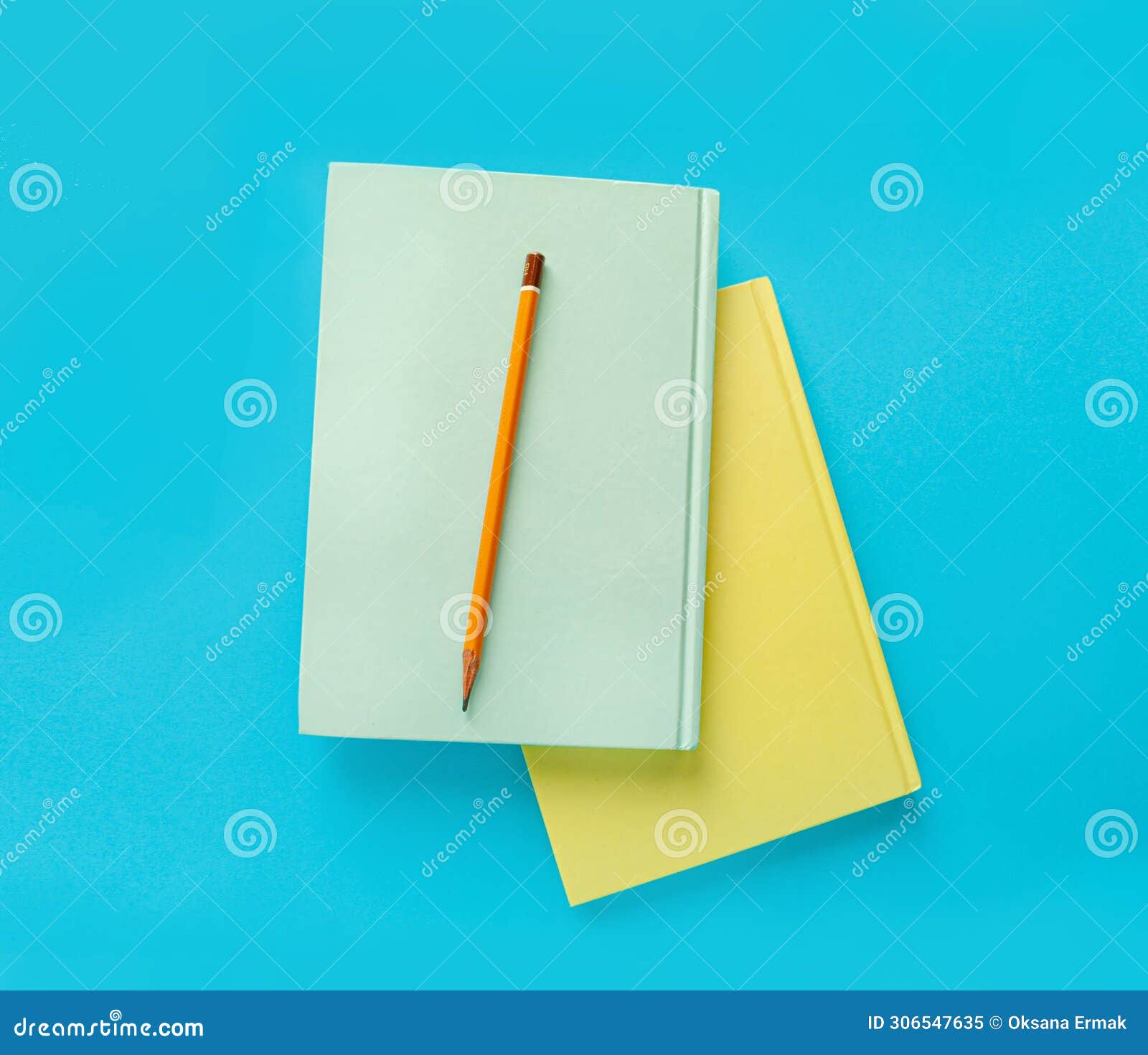 copybook mockup, notebook on office desk with copy space for text, moleskin template