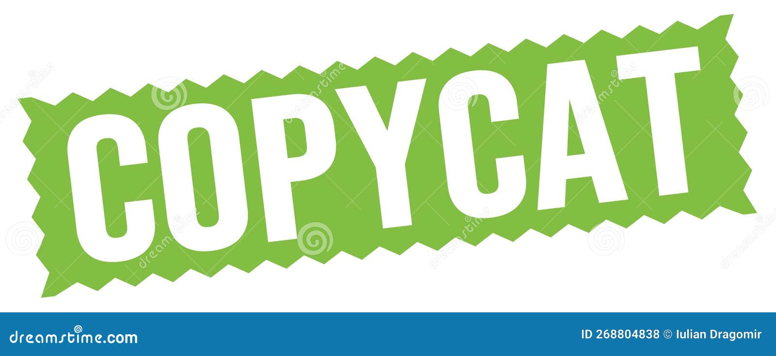 COPYCAT Text Written on Green Stamp Sign Stock Illustration