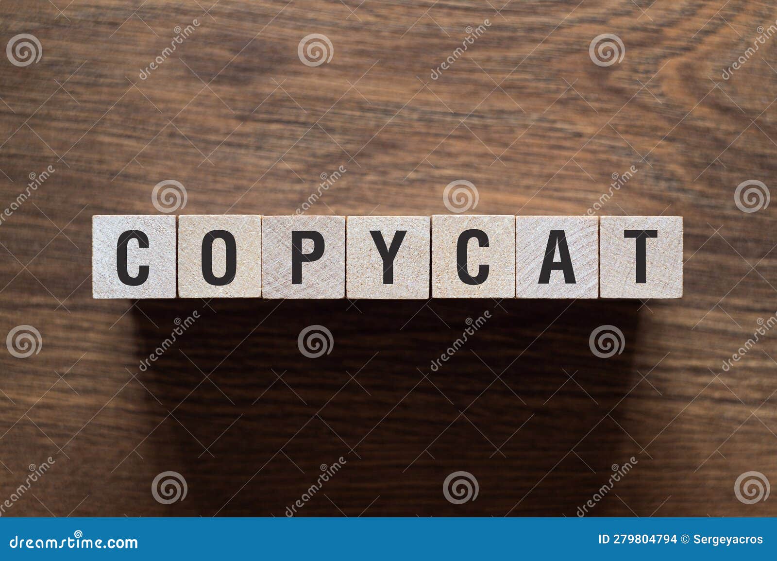 copycat - word concept on building blocks, text