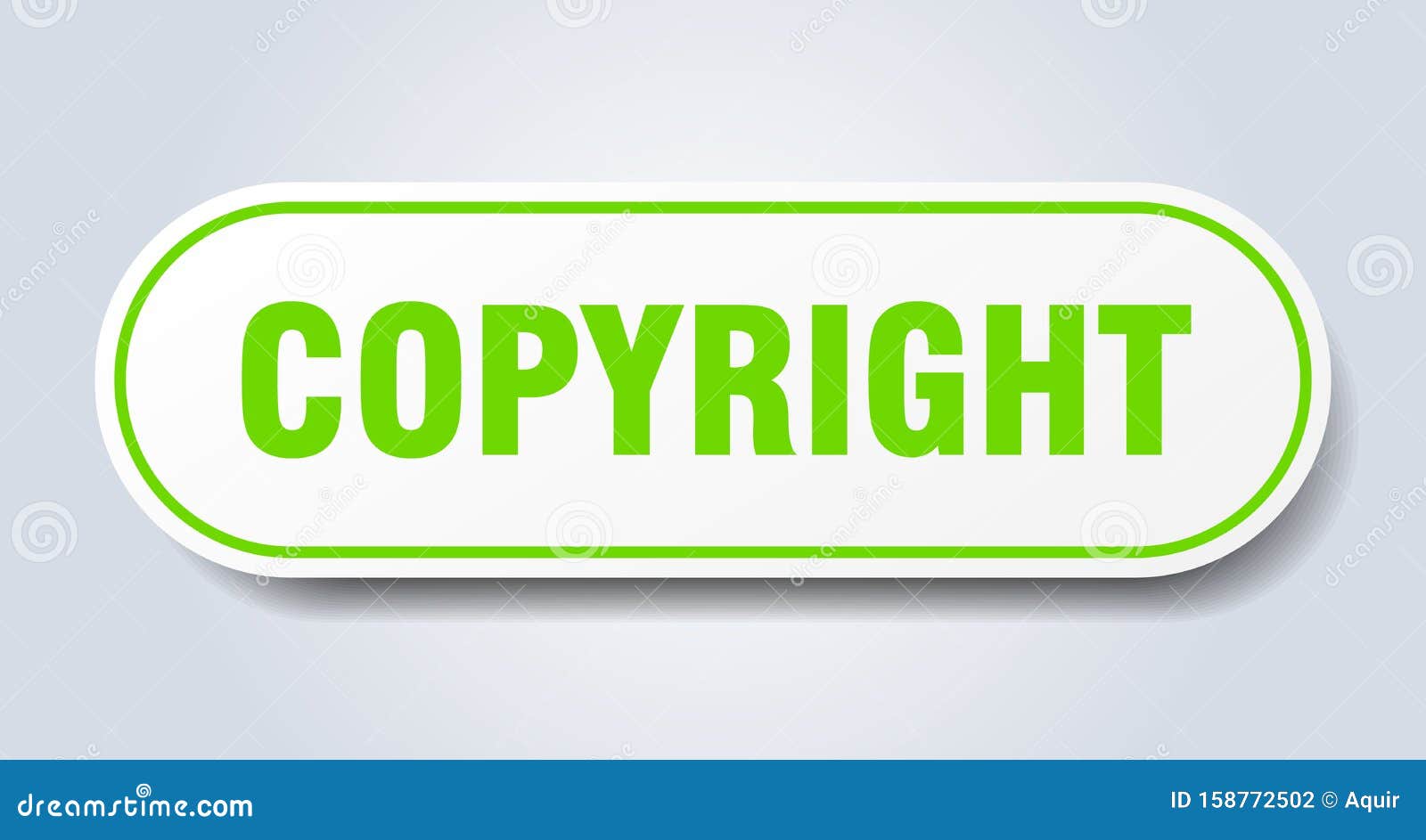 Copyright sticker. stock vector. Illustration of isolated 158772502