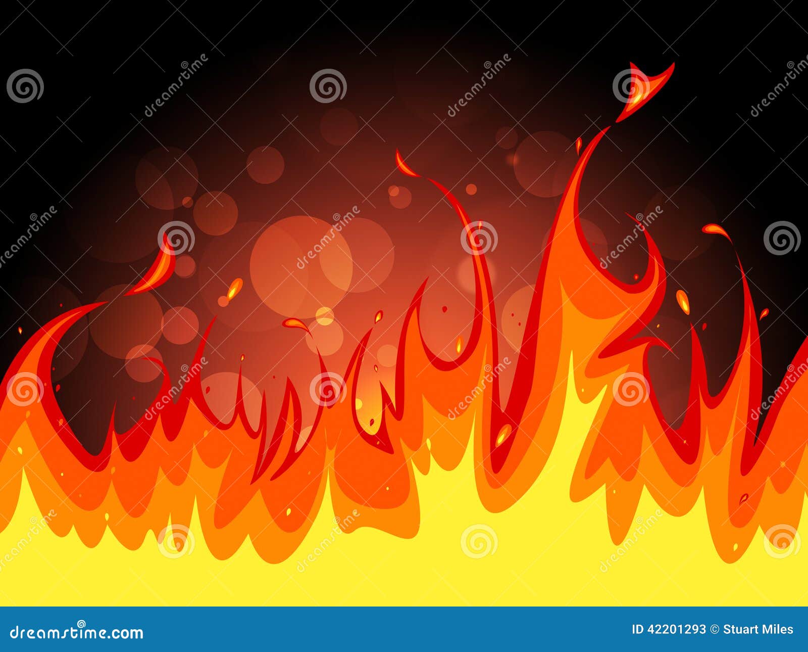 Copyspace Fire Indicates Flame Blaze and Fiery Stock Illustration