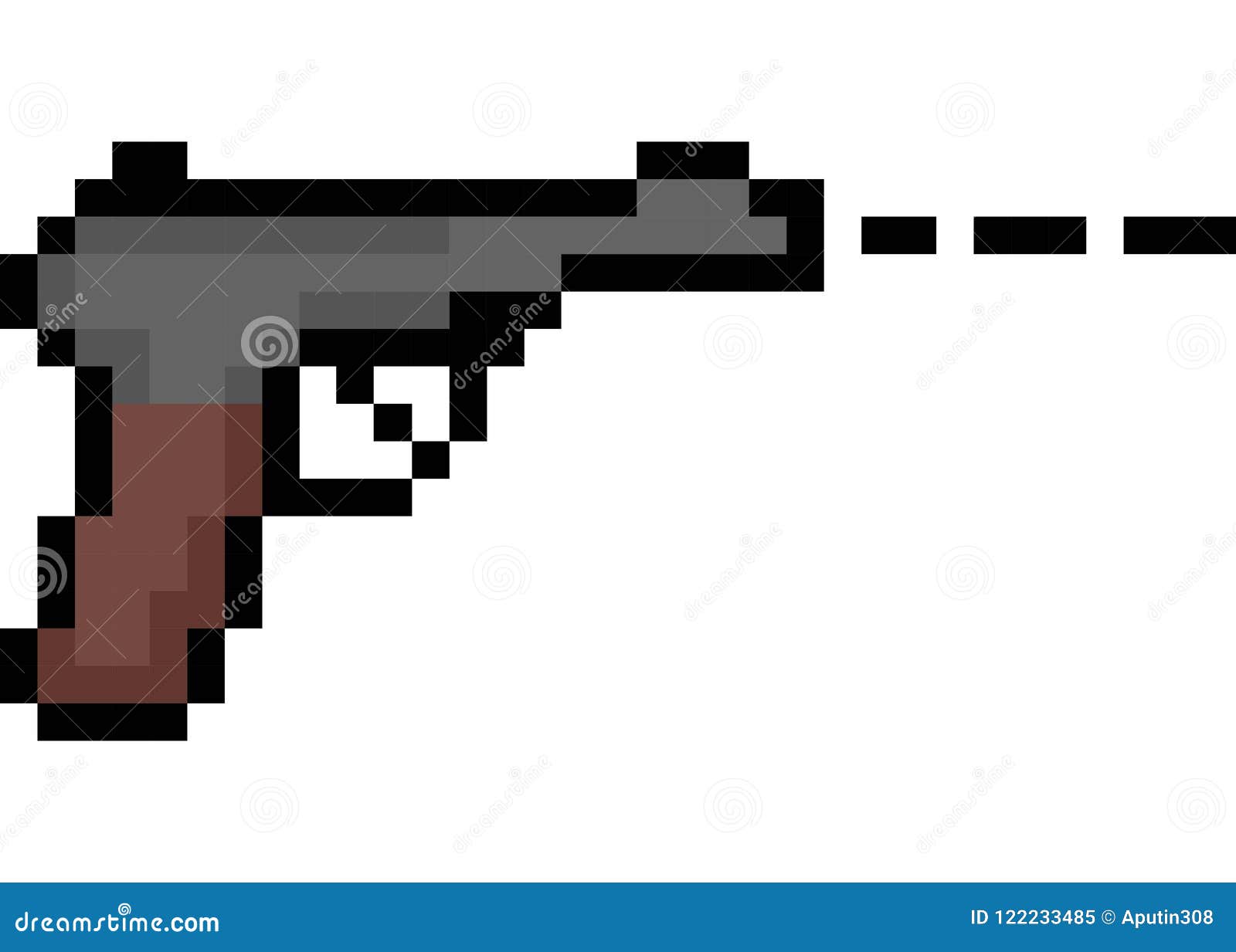 Cor Da Arma Da Imagem Do Pixel Do Vetor Isolada Ilustração do Vetor -  Ilustração de cartoon, guerra: 122233485, image size:1600x1233