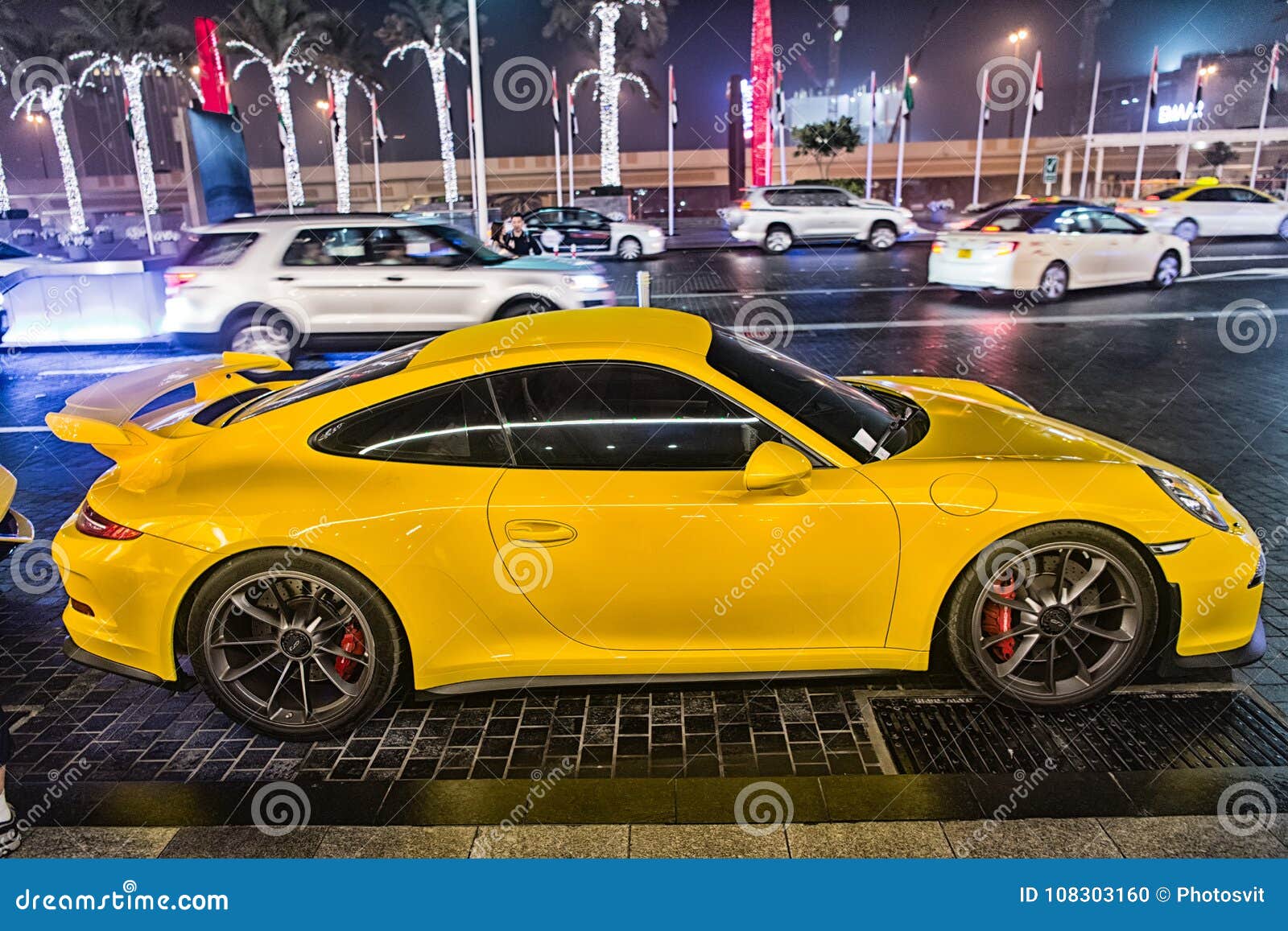 Quadro Porsche 911 Amarelo Lado -- Br Artes