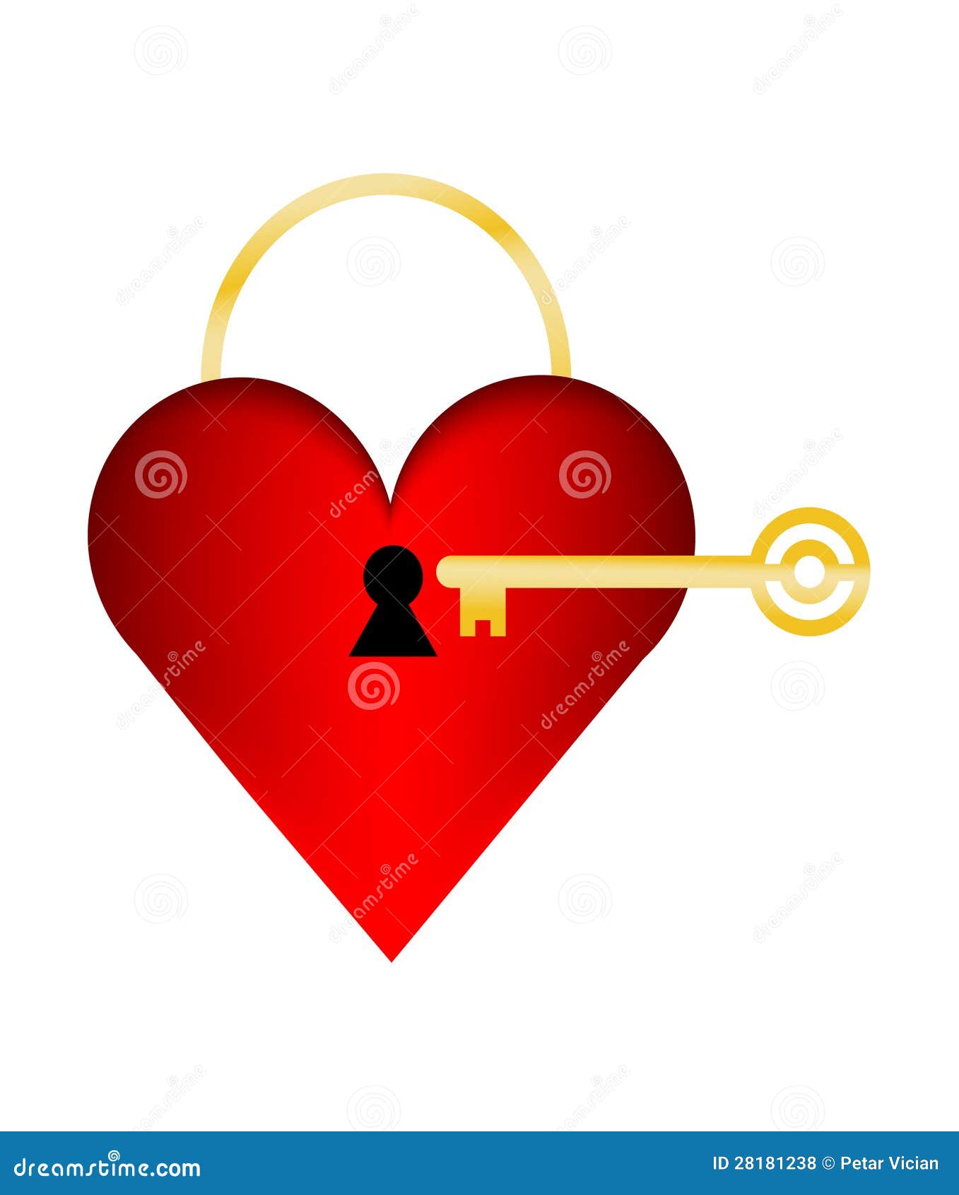 Coração Com Buraco Da Fechadura E Chave Ilustração do Vetor - Ilustração de  fundo, creme: 28181238, image size:1357x1690
