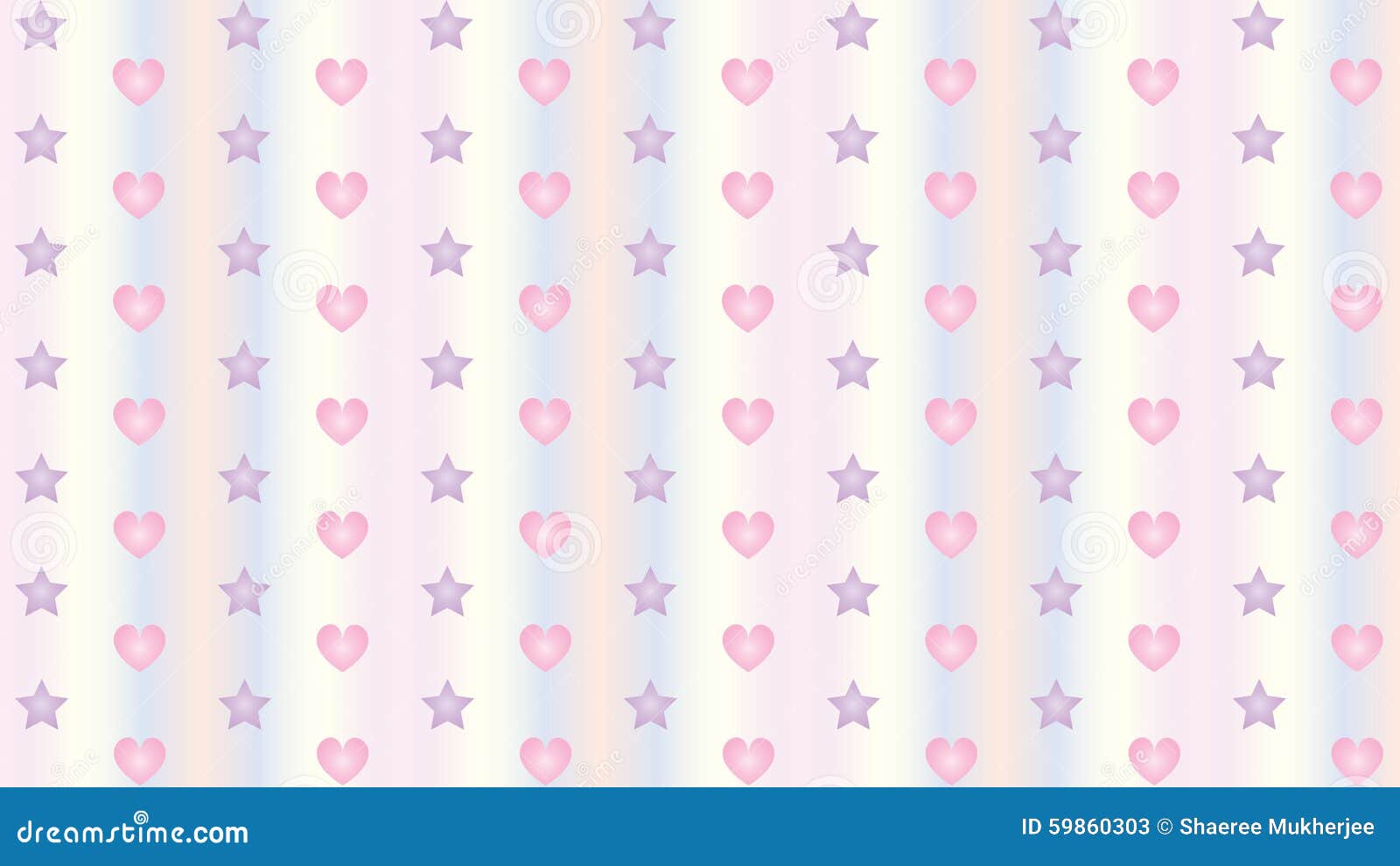 Papel De Parede Com Corações E Estrelas Ilustração do Vetor - Ilustração de  fofofo, colorido: 59860303, image size:1600x990