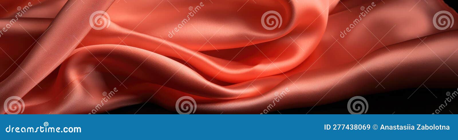 Coral Color Silk Fabric Background. Generative AI Stock Image - Image ...