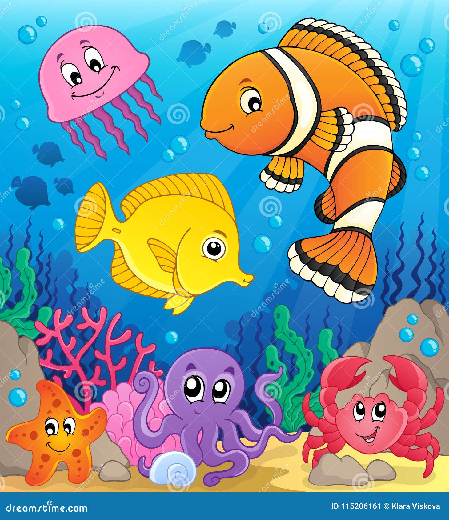 Coral fauna theme image 9 stock vector. Illustration of sealife - 115206161