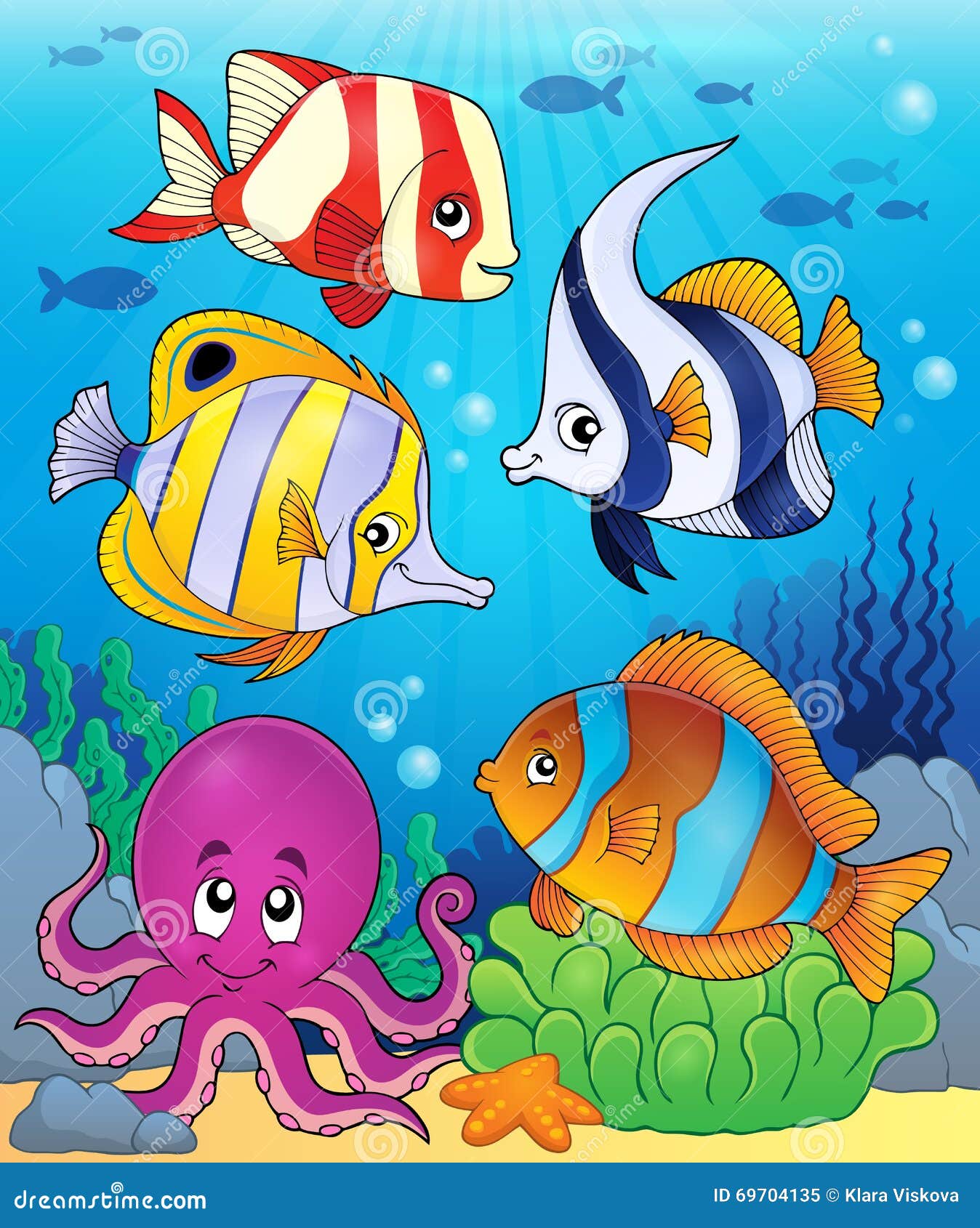 Coral fauna theme image 5 stock vector. Illustration of fishes - 69704135