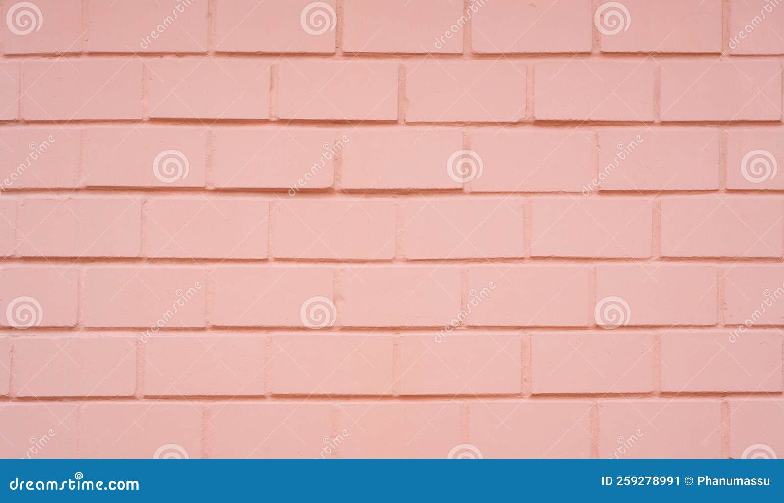 Coral Orange Pastel Empty Brickwork Wall Block Pattern Panel Paint