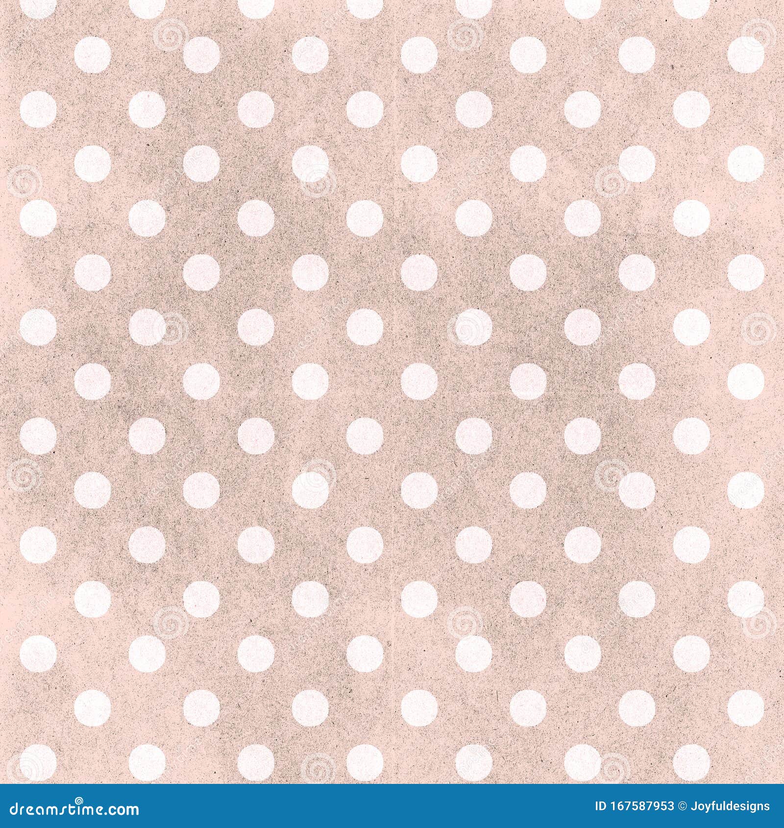 Coral and Pink Polka Dot Seamless Pattern Stock Illustration