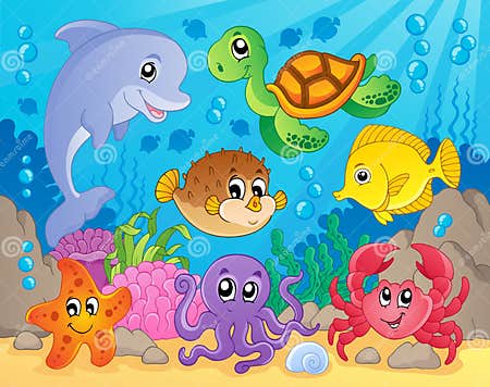 Coral reef theme image 5 stock vector. Illustration of artwork - 29616522