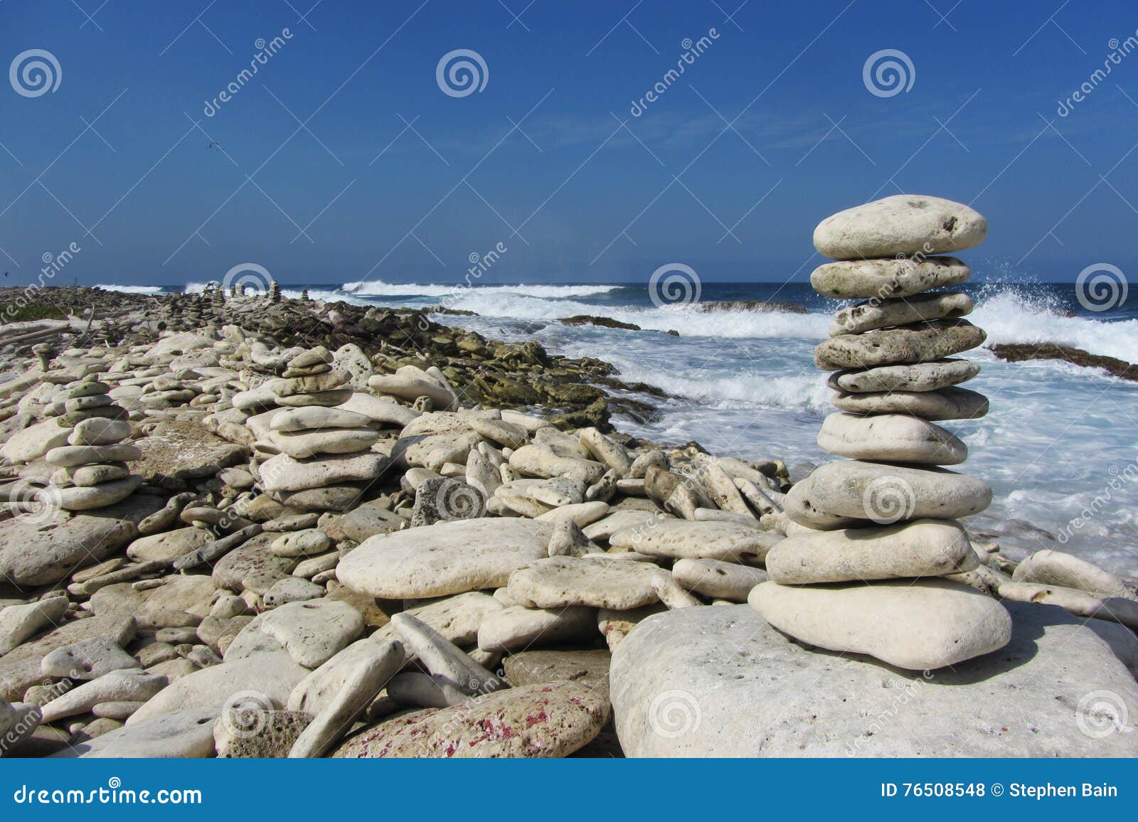 coral rock piles
