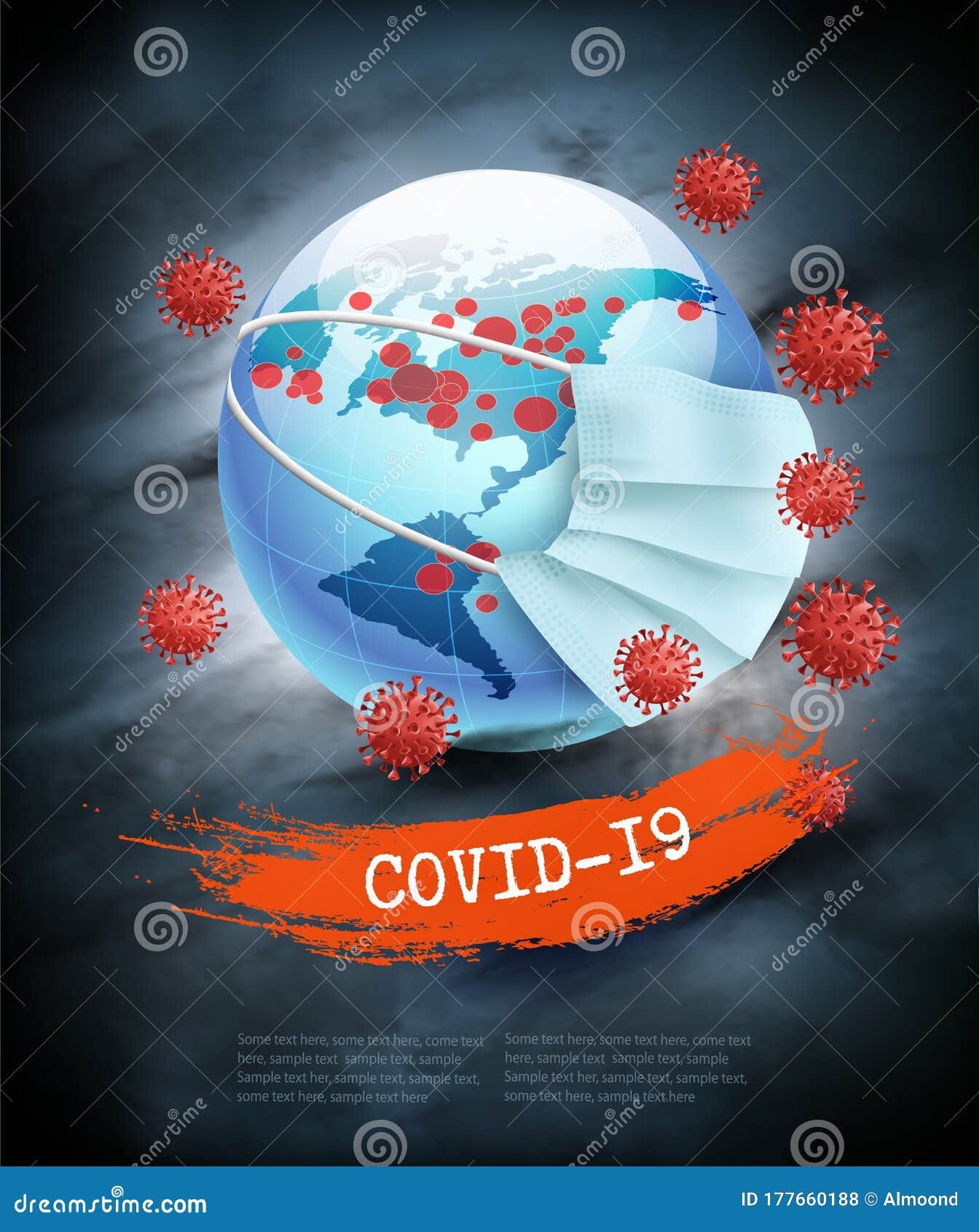 coranavirus pandemic background.