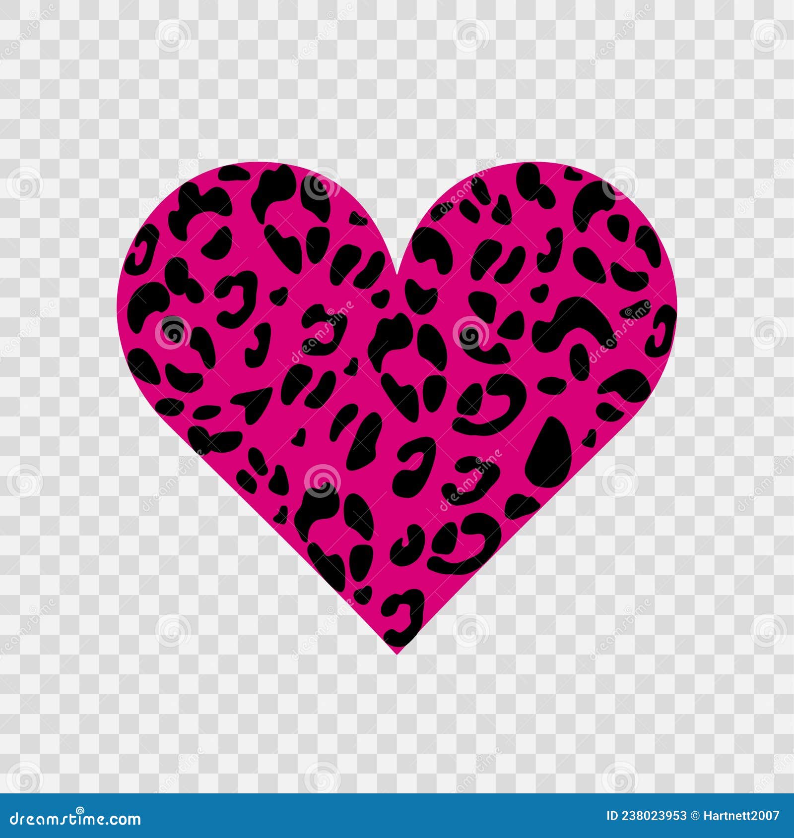 Corazón De Leopardo Rosa Sobre Fondo Transparente. Animalista. Símbolo Amor. Adecuado Para Imprimir En Una Camiseta Ilustración del - Ilustración de animal: 238023953