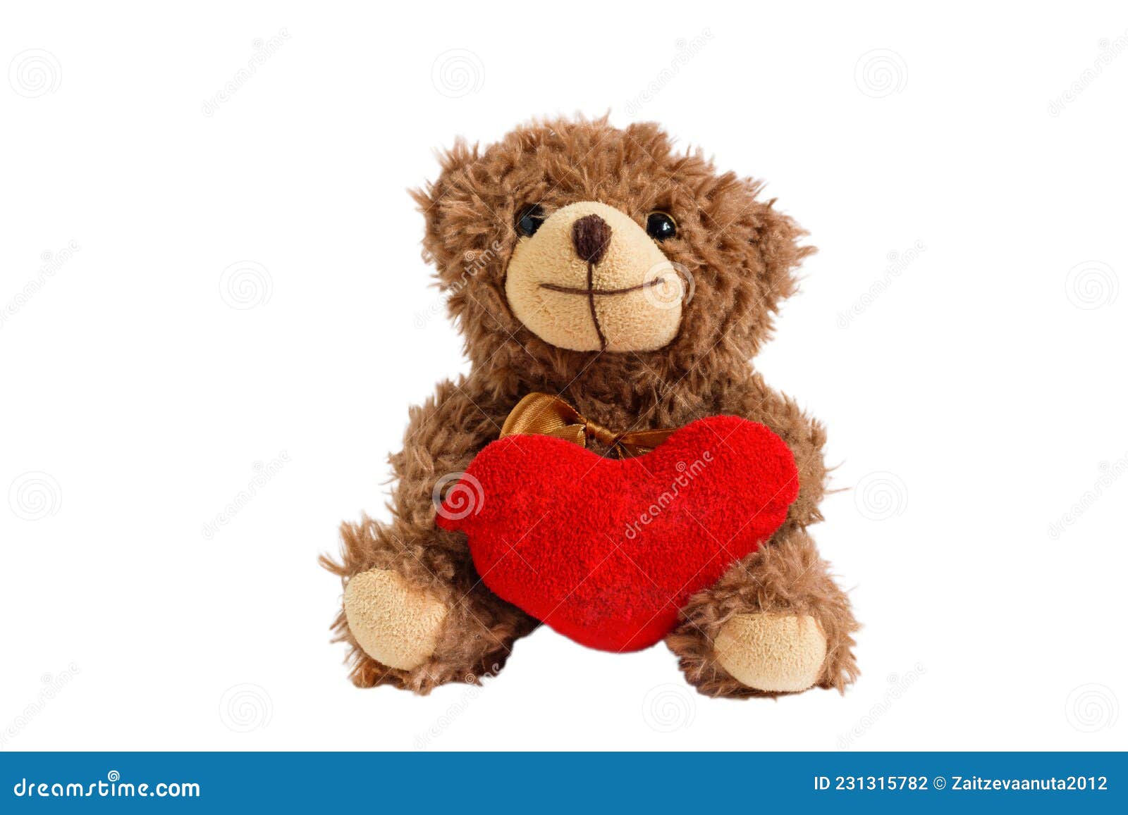 Corazón De Oso De Peluche Aislado Foto de archivo - Imagen de mullido,  espacio: 231315782