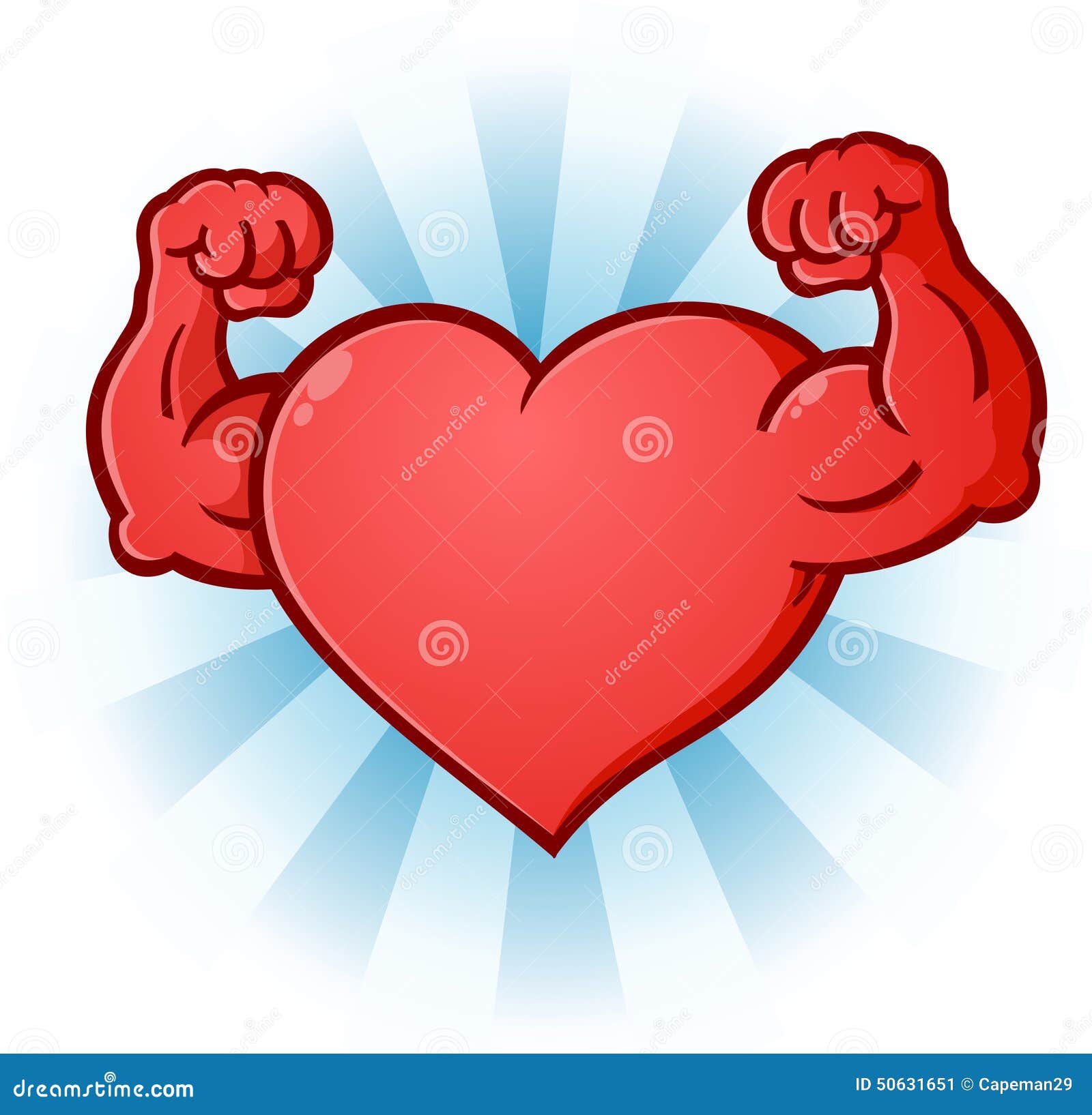 Corazón Que Dobla El Personaje De Dibujos Animados De Los Músculos  Ilustración del Vector - Ilustración de golpeo, amor: 50631651