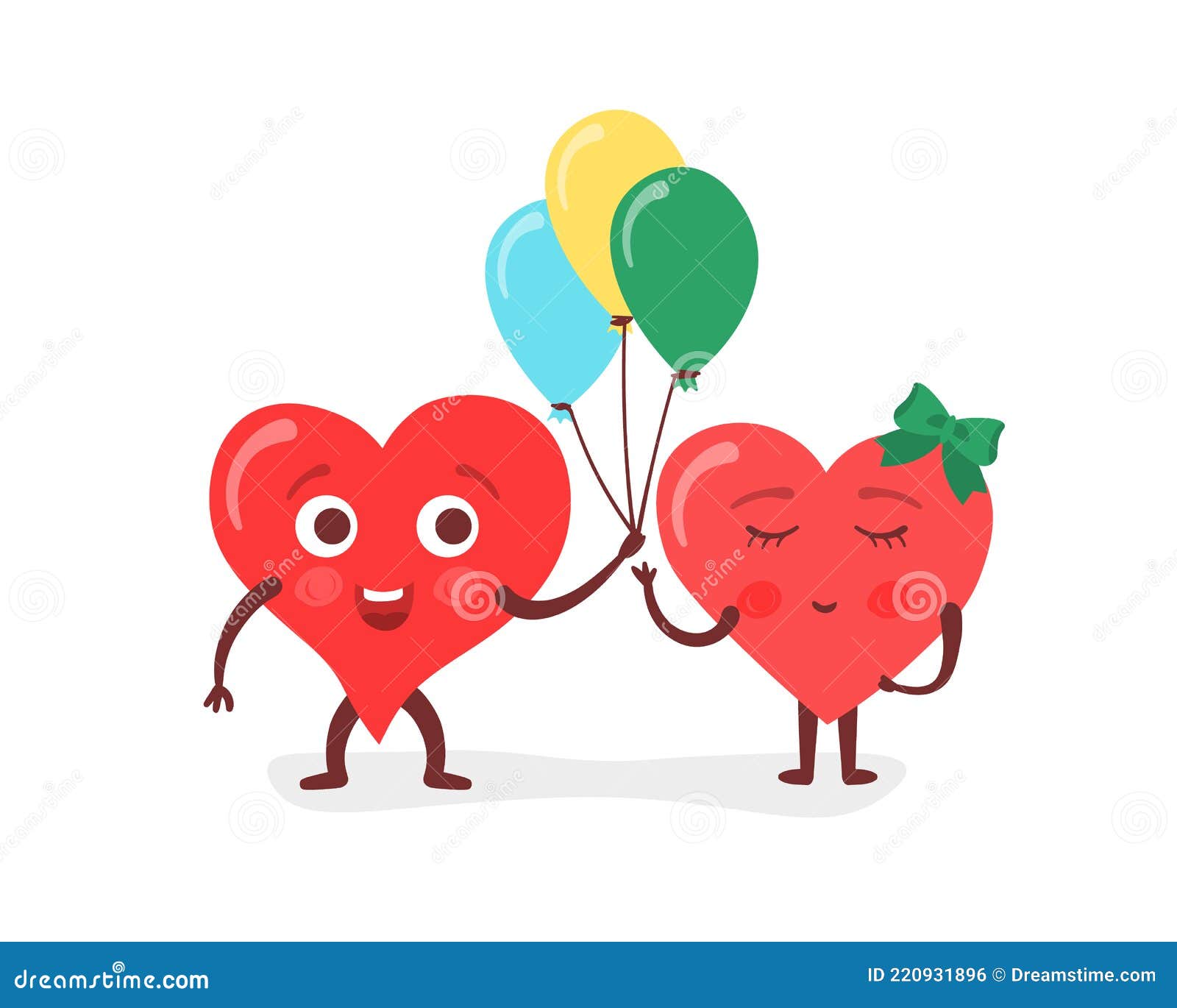 Corazones Rojo Dibujos Animados Símbolos Amor Emoción Ilustración del  Vector - Ilustración de fecha, icono: 220931896