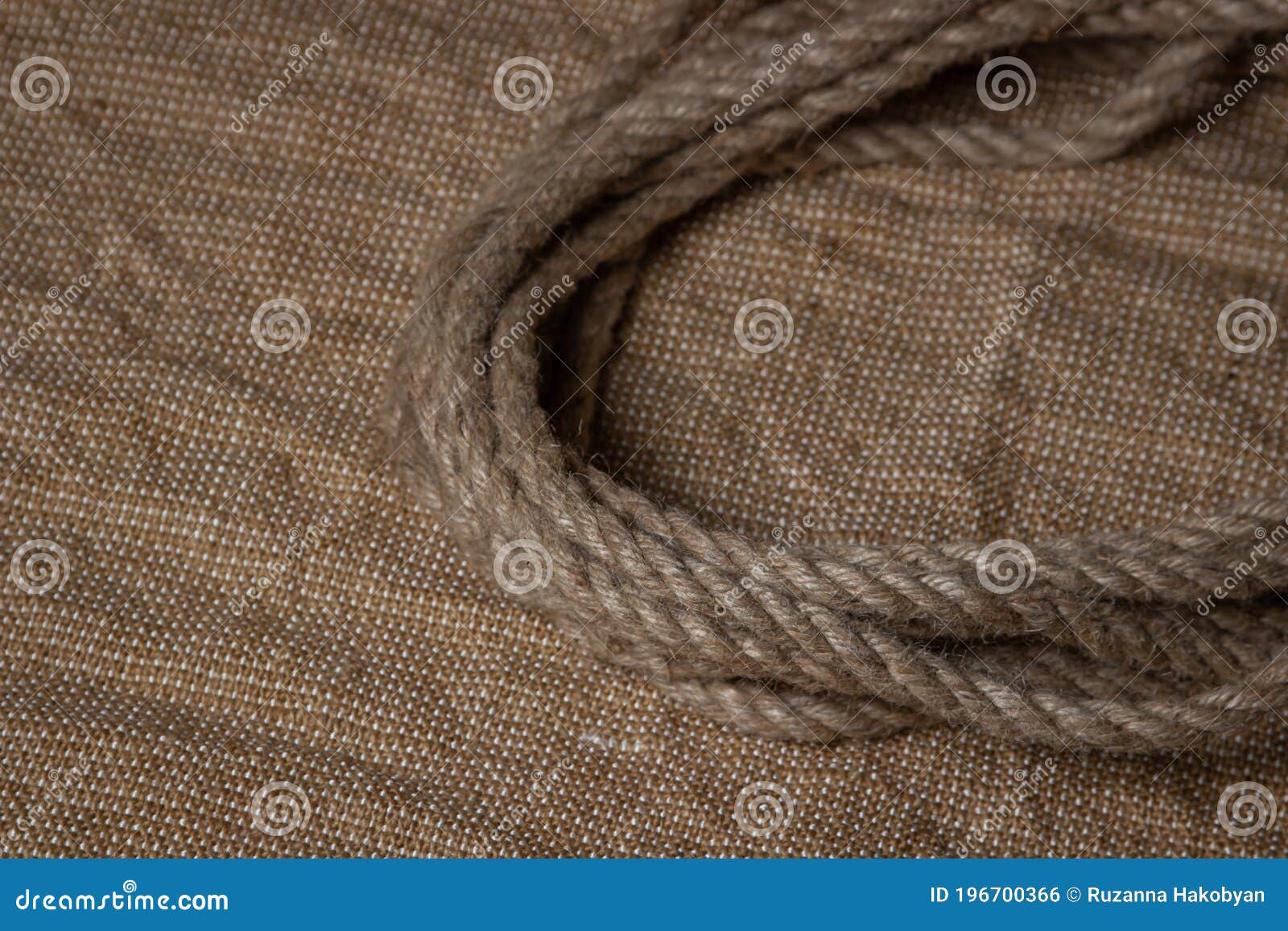 Corda De Juta Na Pincelada. Material De Juta. Foto de Stock Imagem de