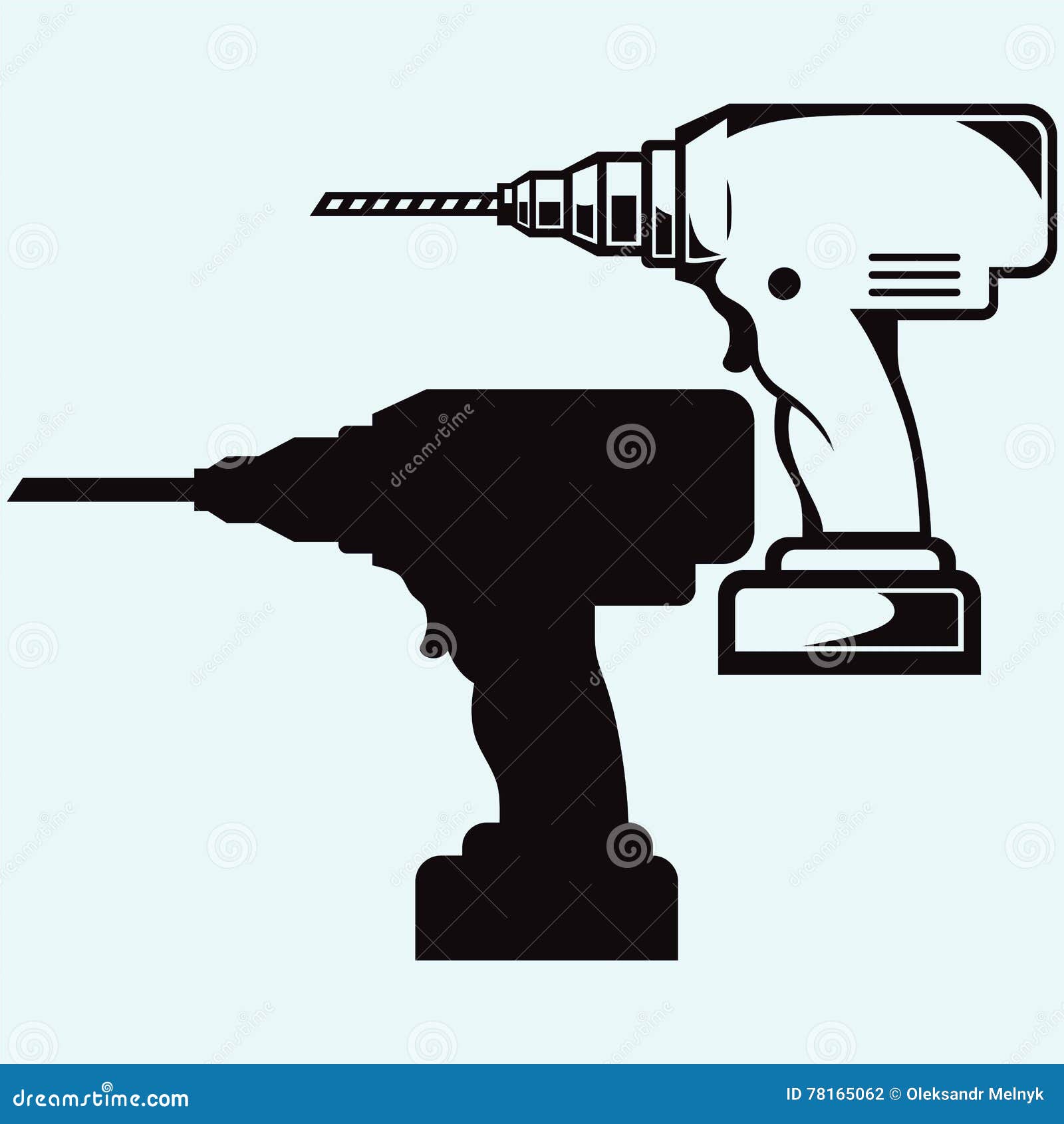 Cordless drill stock vector. Illustration of battery 78165062