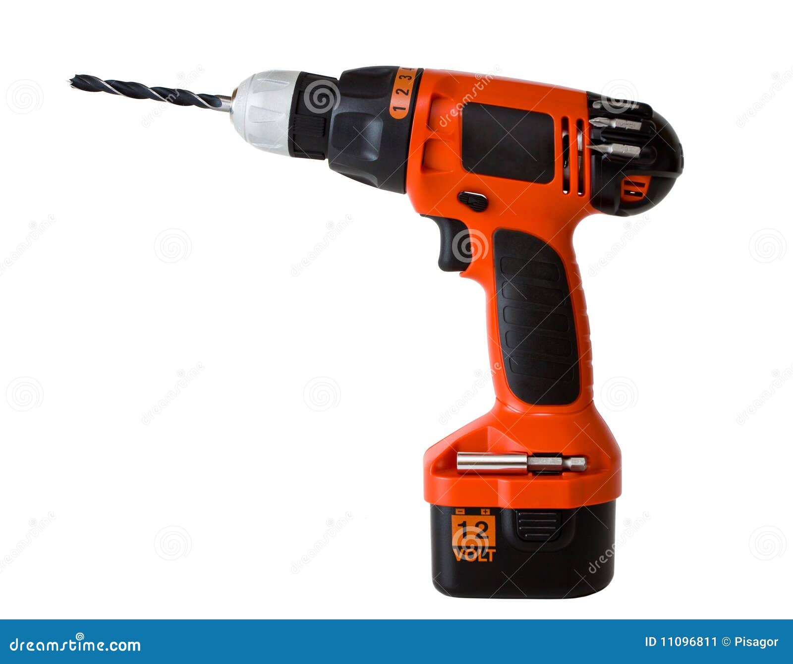 cordless drill  on white