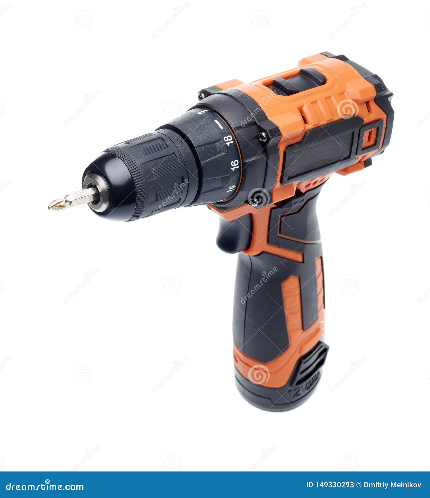 Cordless drill gun stock image. Image of drilling, improvement - 149330293