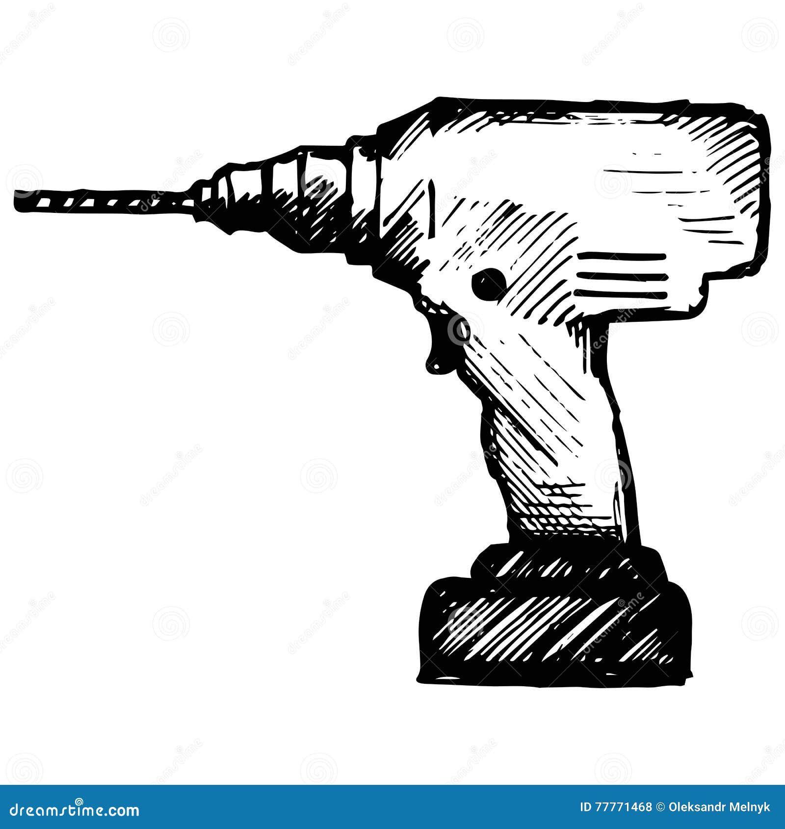 Cordless drill stock vector. Illustration of electric - 77771468