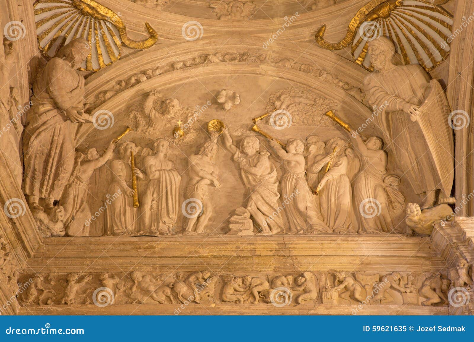 Cordoba - the Baptism of Christ Relief in the Cupola of Baptistery in  Church Iglesia San Nicolas De La Villa Editorial Image - Image of holy,  christ: 59621635