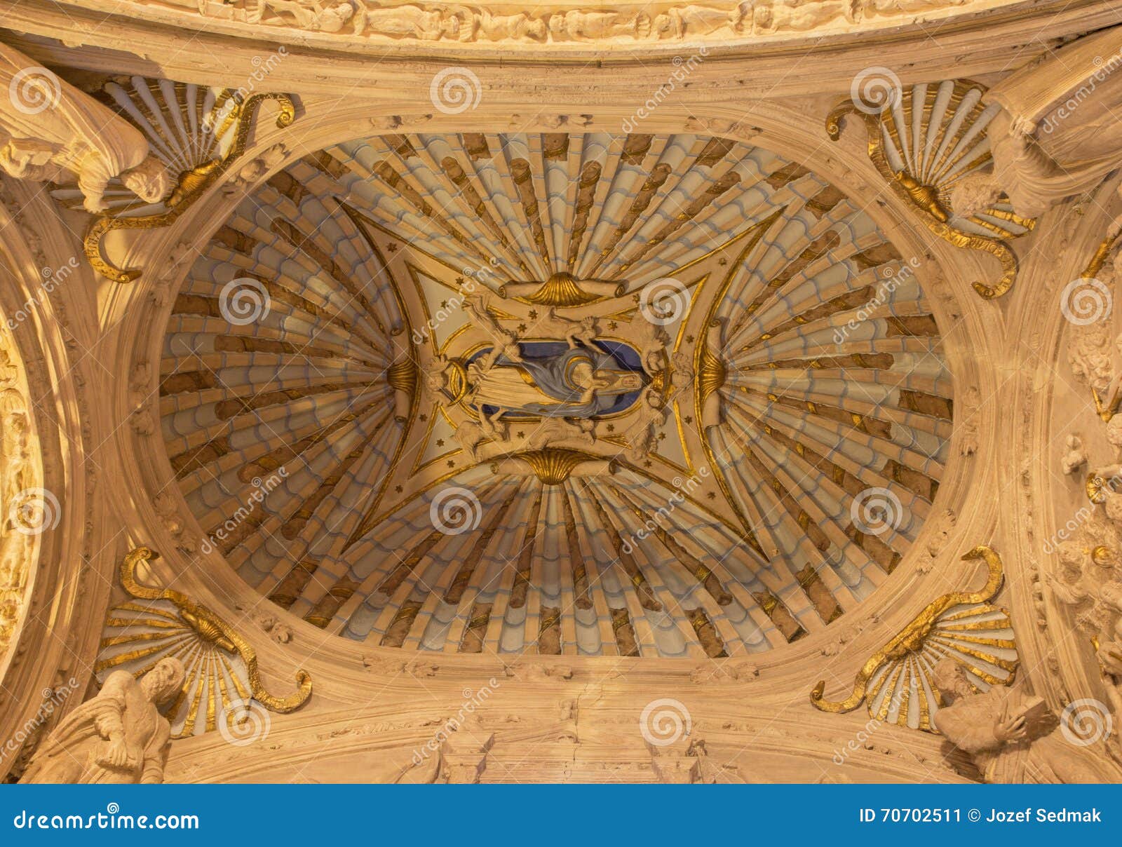 CORDOBA, SPAIN: Ceiling of Baptistery in Church Iglesia San Nicolas De La  Villa with the Reliefs by Sebastian Penarredonda Editorial Photo - Image of  jesus, catholicism: 70702511