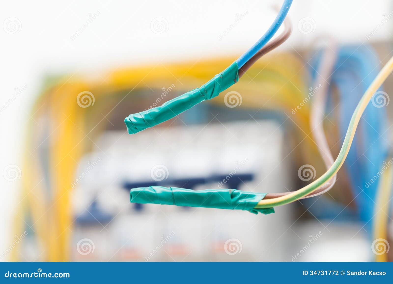 Cords for Electric Fuse stock photo. Image of home, cables 34731772