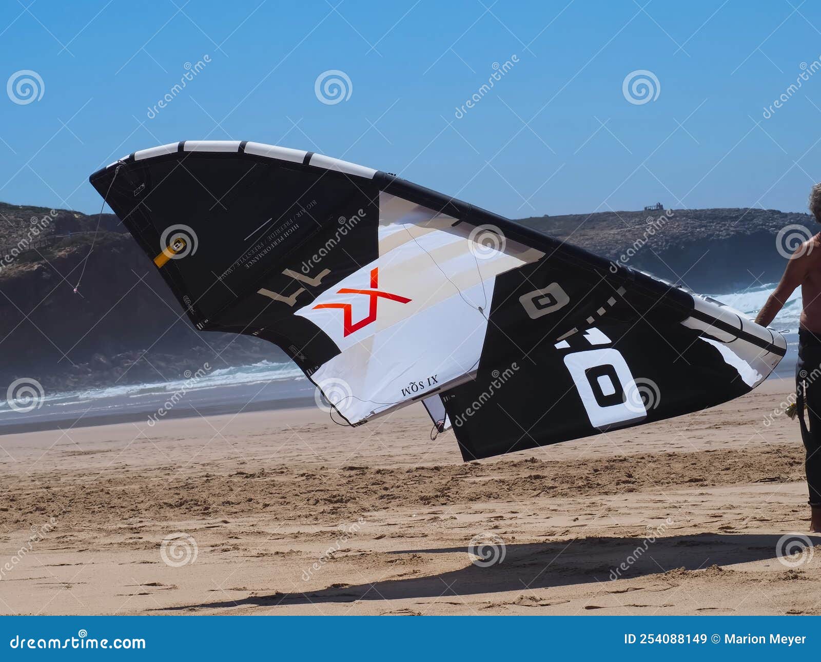 Core Kite Surfing Umbrella 11 at the Beach Editorial Stock Image