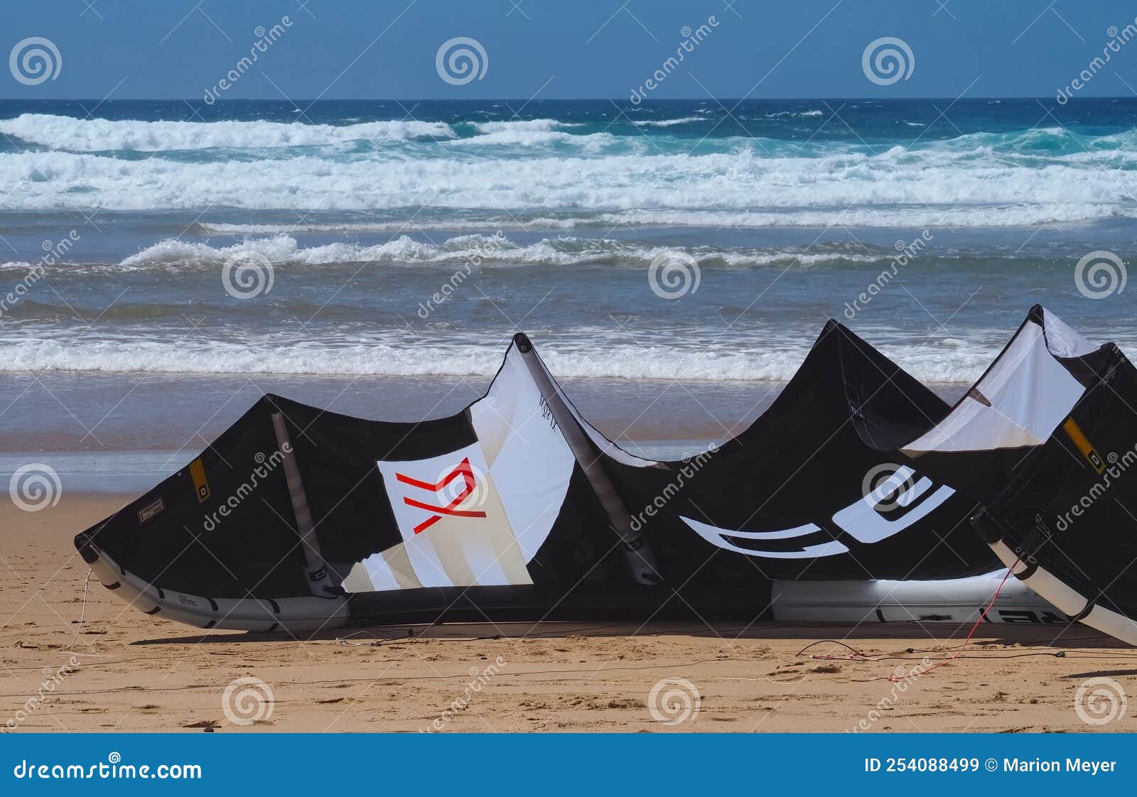 Core Kite Surfing Umbrella 11 at the Beach Editorial Stock Image