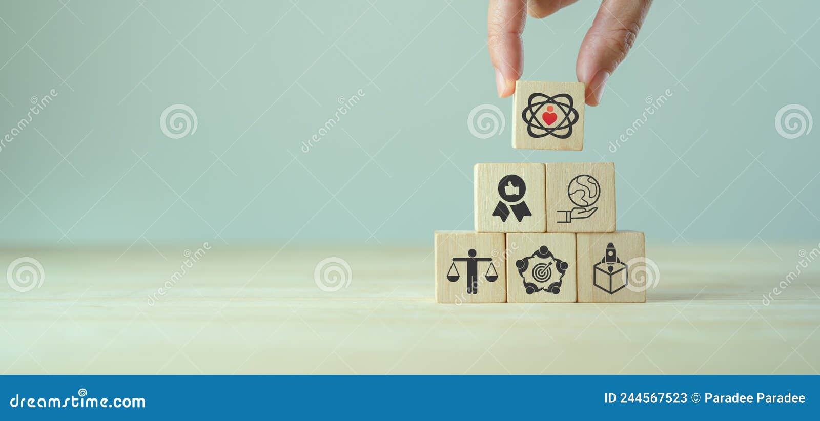 core values,corporate values concept. company culture and strategy related to business and customer relationships, company growth