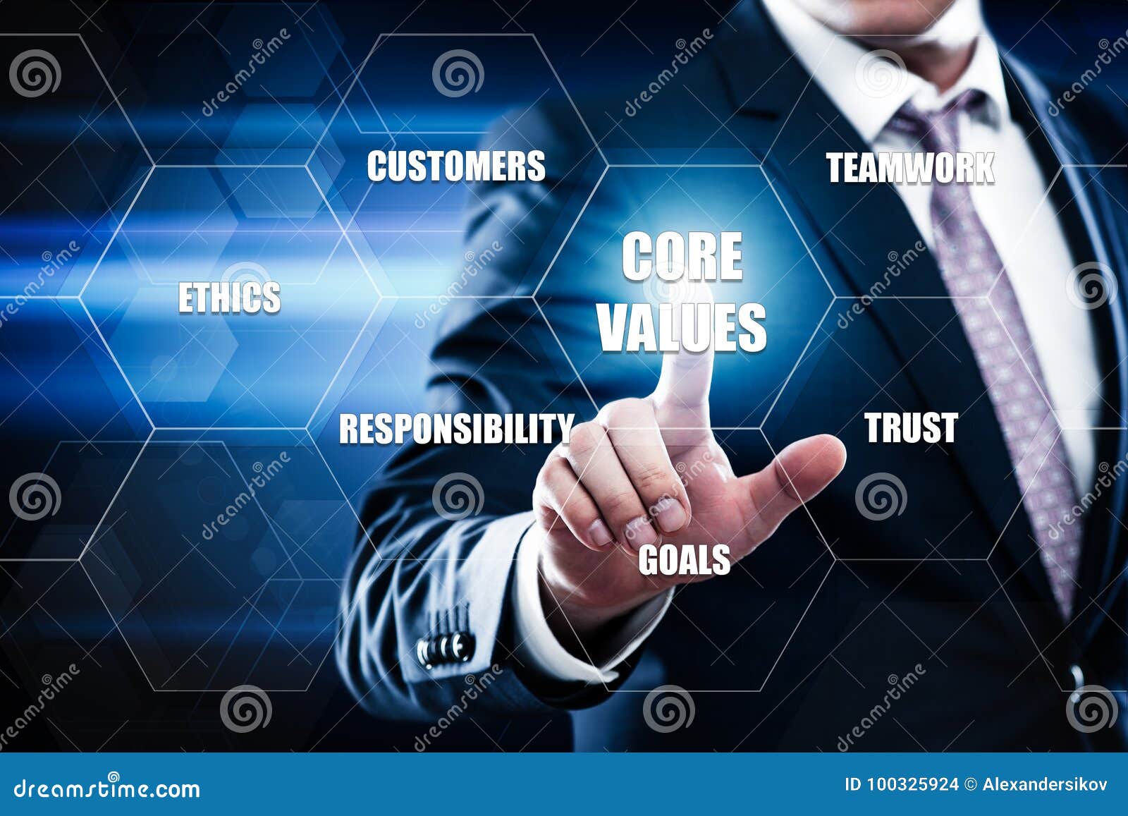 core values responsibility ethics goals company concept