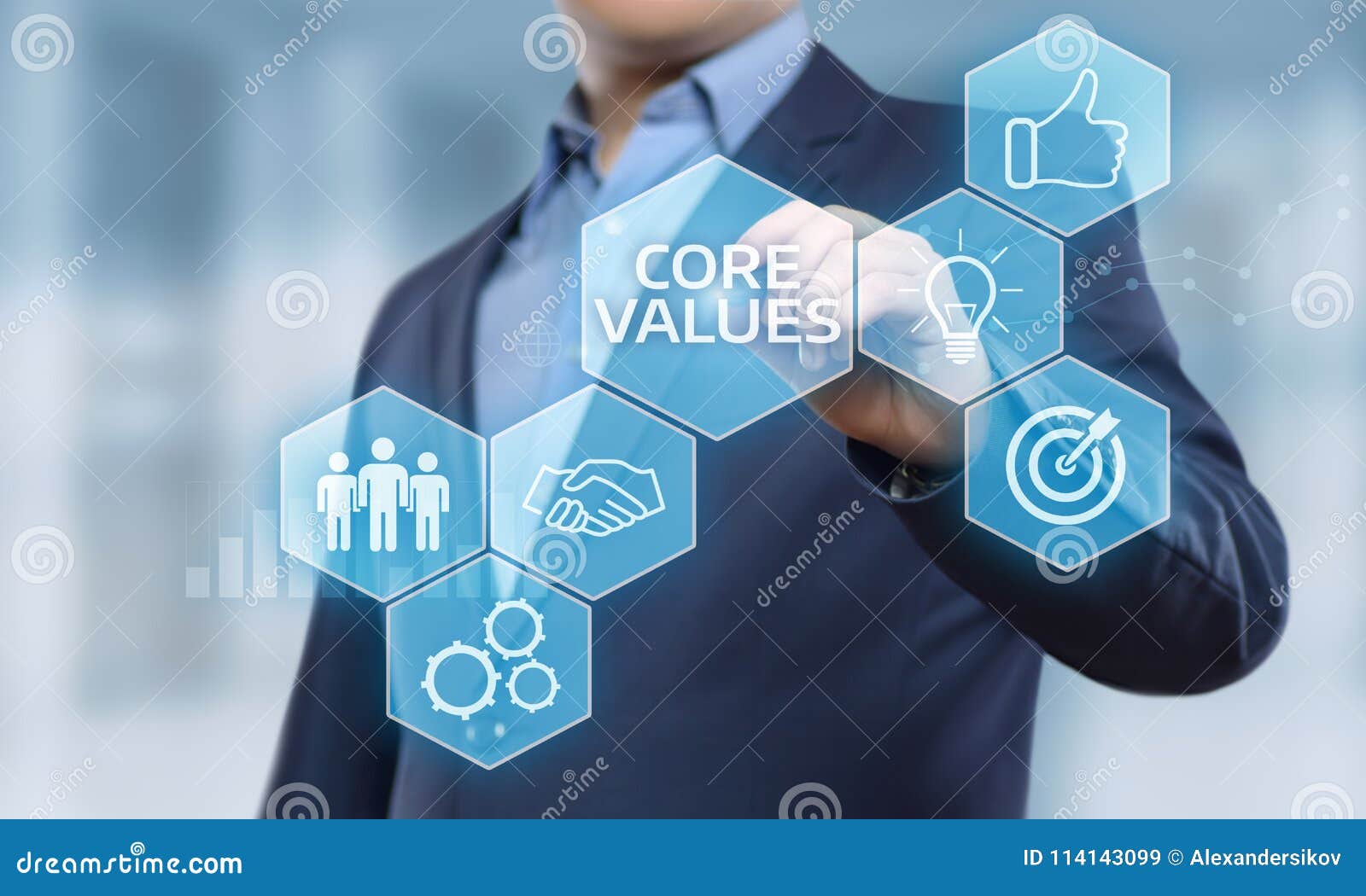 core values responsibility ethics goals company concept