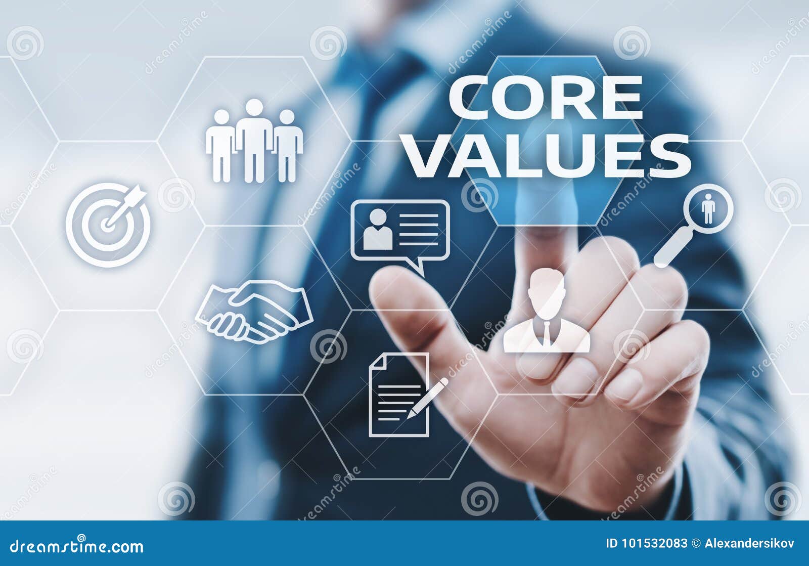 core values responsibility ethics goals company concept