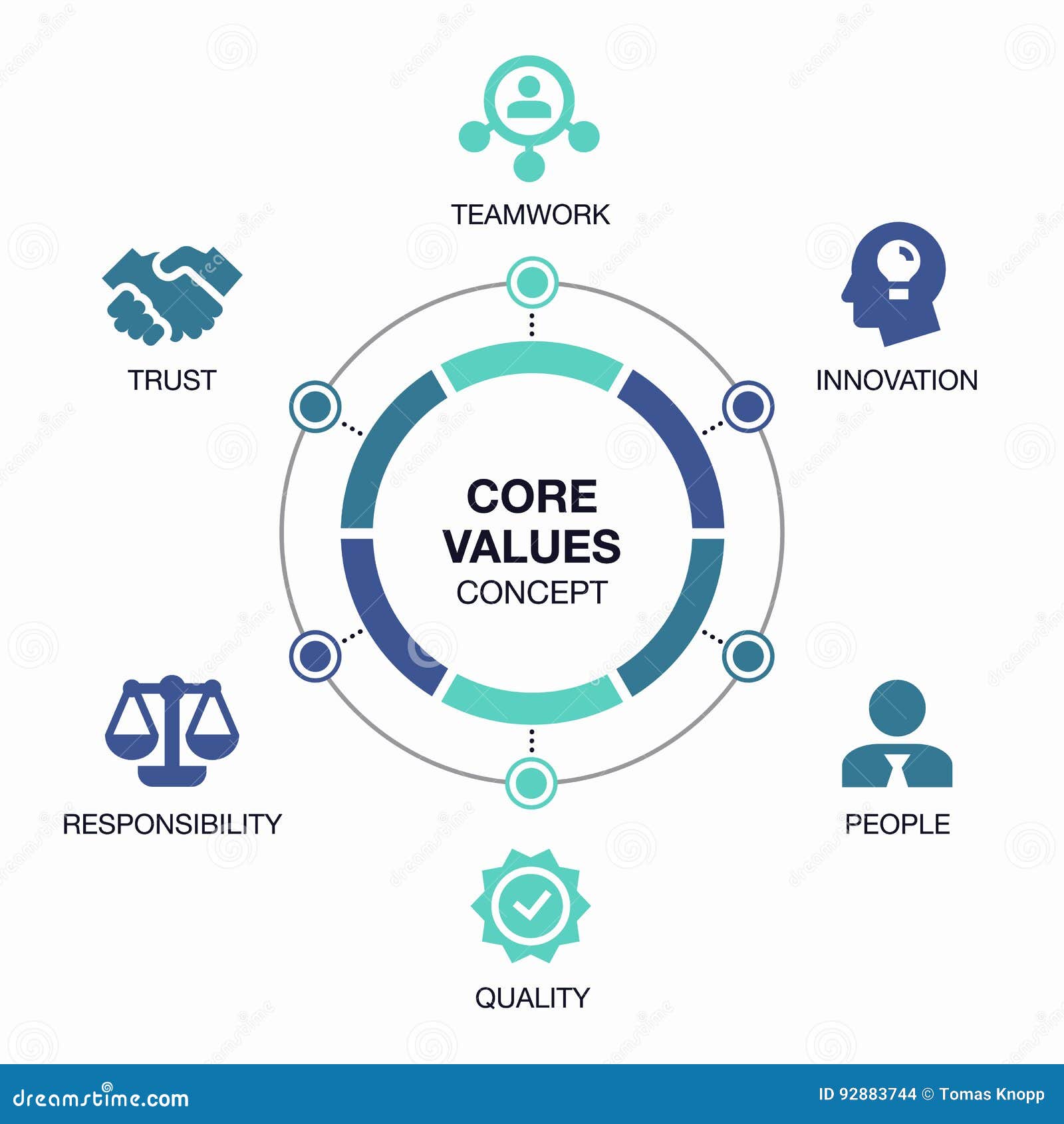 infographic-for-core-values-visualization-template-with-colorful-pie