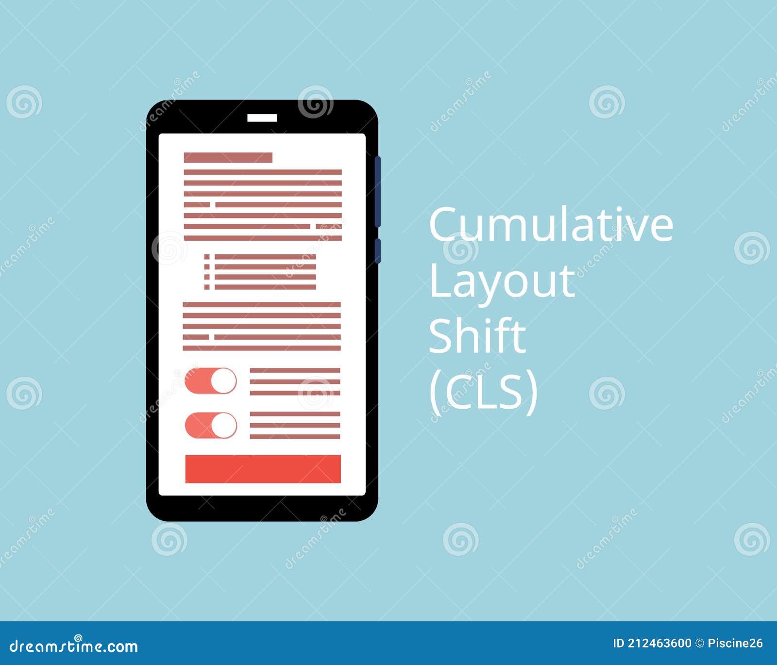 Core Web Vitals For Cumulative Layout Shift Cls Stock Vector Core Web Vitals For Cumulative Layout Shift Cls Stock Vector