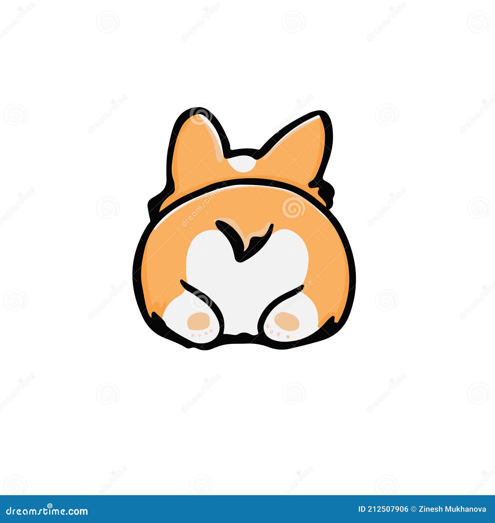 Corgi Dog Cute Welsh Corgi Vector Cartoon Illustration Isolated On ...