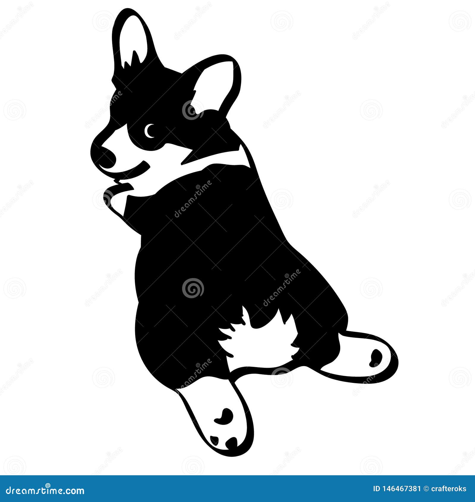 Download Corgi Vector Eps Hand Drawn Vector Eps Logo Icon Crafteroks Silhouette Illustration For Different Uses Stock Vector Illustration Of Instant Cricut 146467381