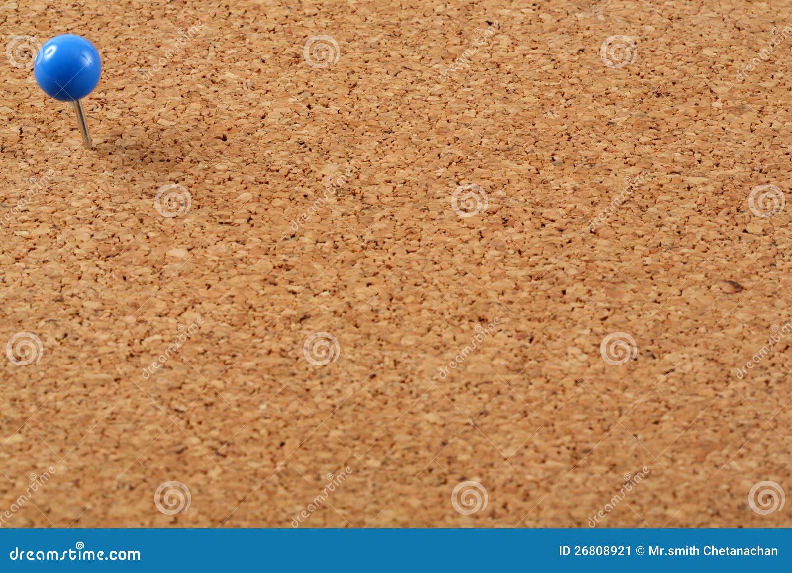 Cork Board with Blue Round Pin Stock Image Image of noticeboard, news