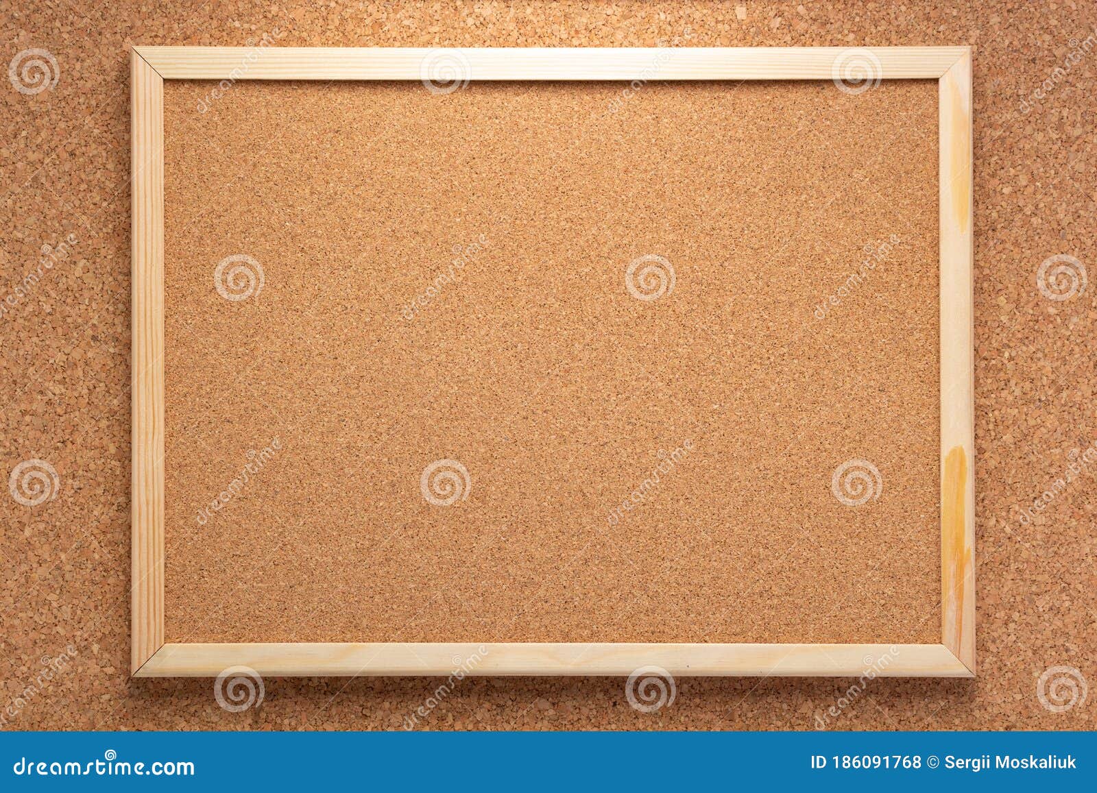 Cork Board in Wooden Frame As Background Stock Photo Image of