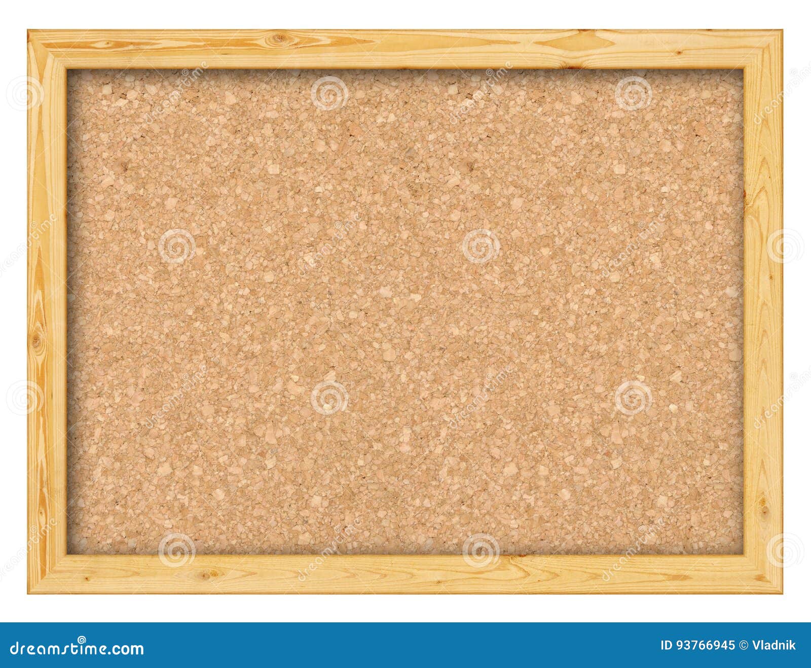 The Cork Board in Wooden Frame Stock Image Image of object, frame